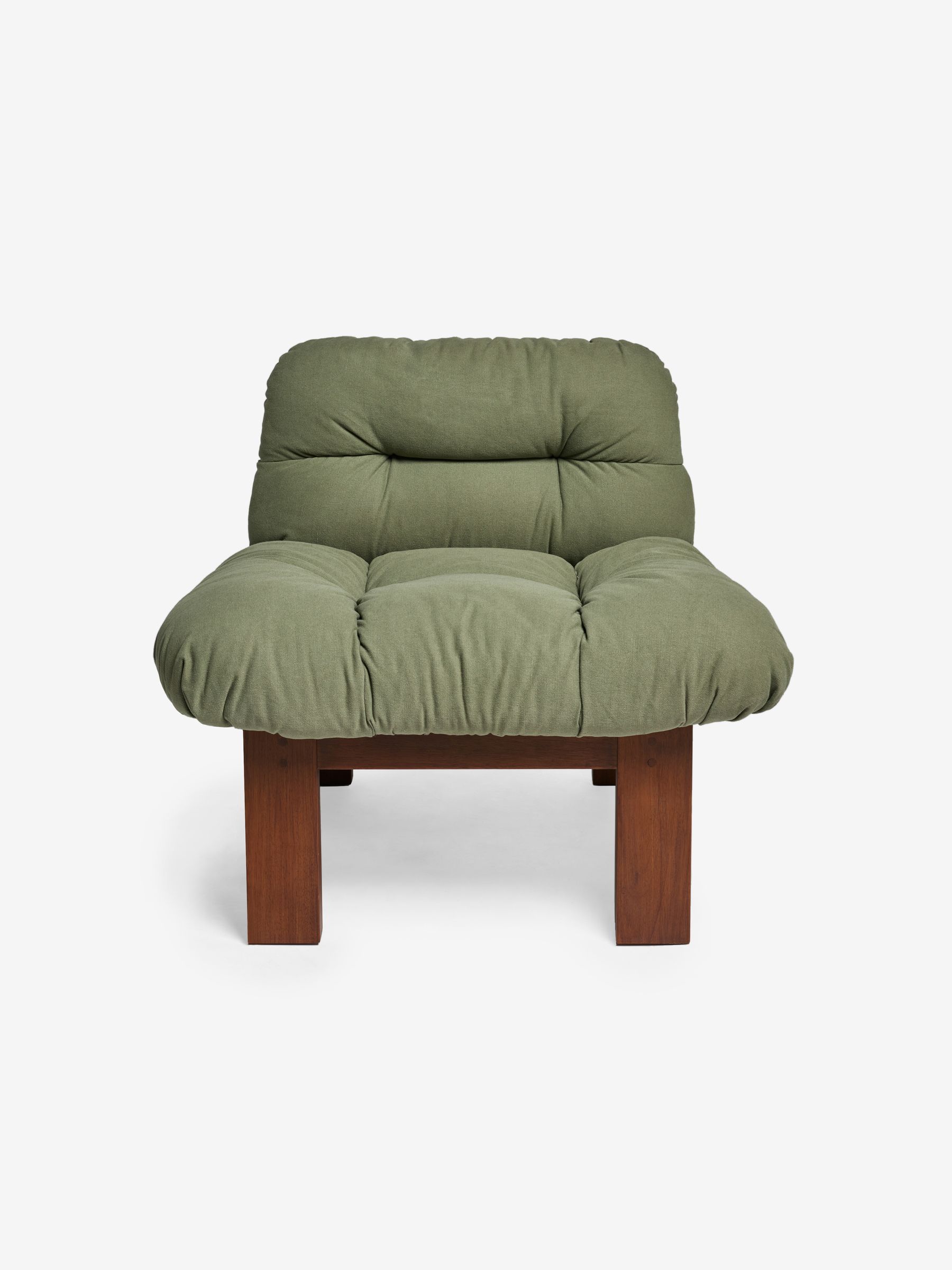 Fran Accent Chair in Olive Green Cotton Linen Blend - Image 2 of 3