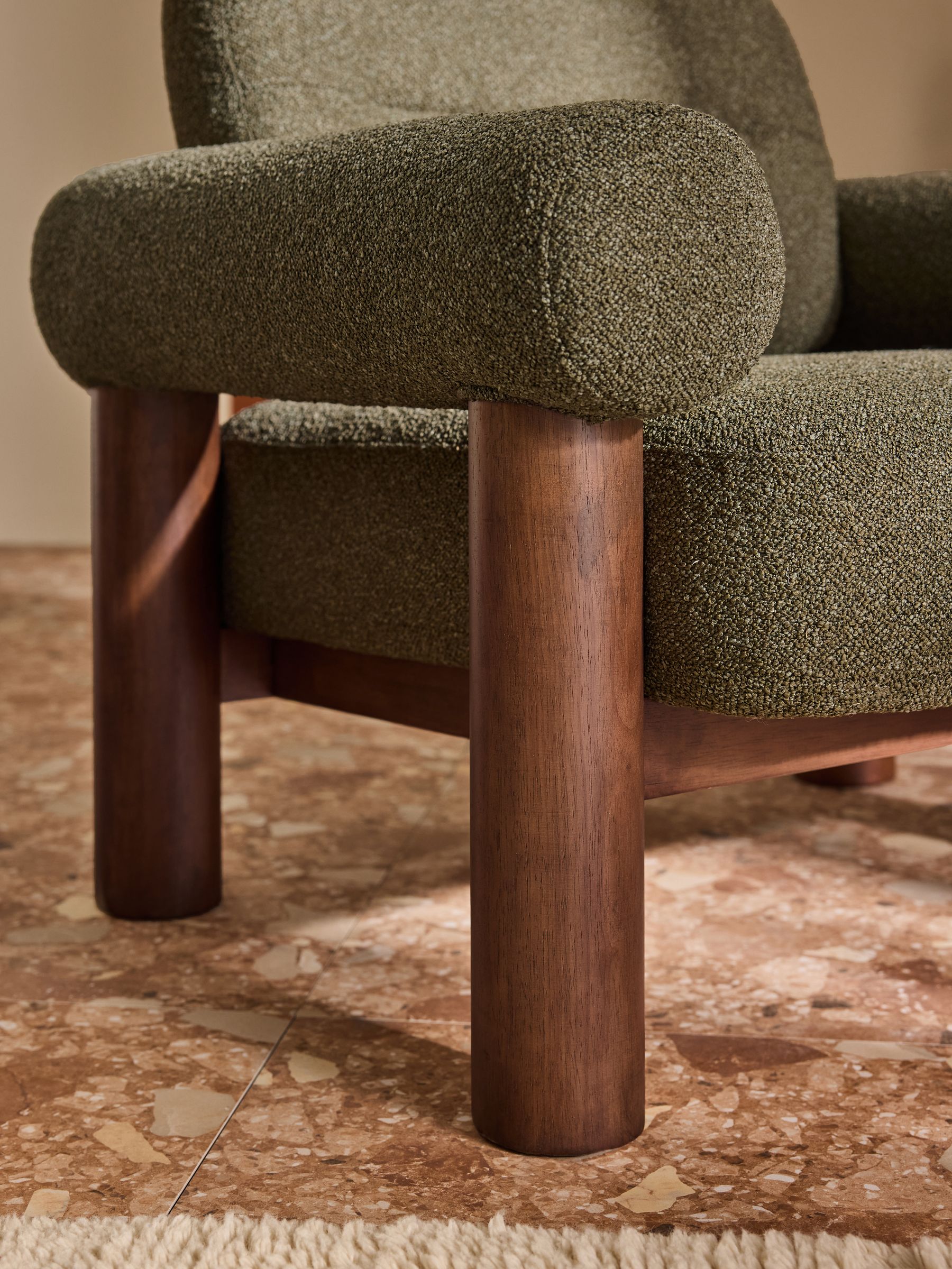 Maxton Chair in Forest Green Pax Boucle - Image 5 of 7