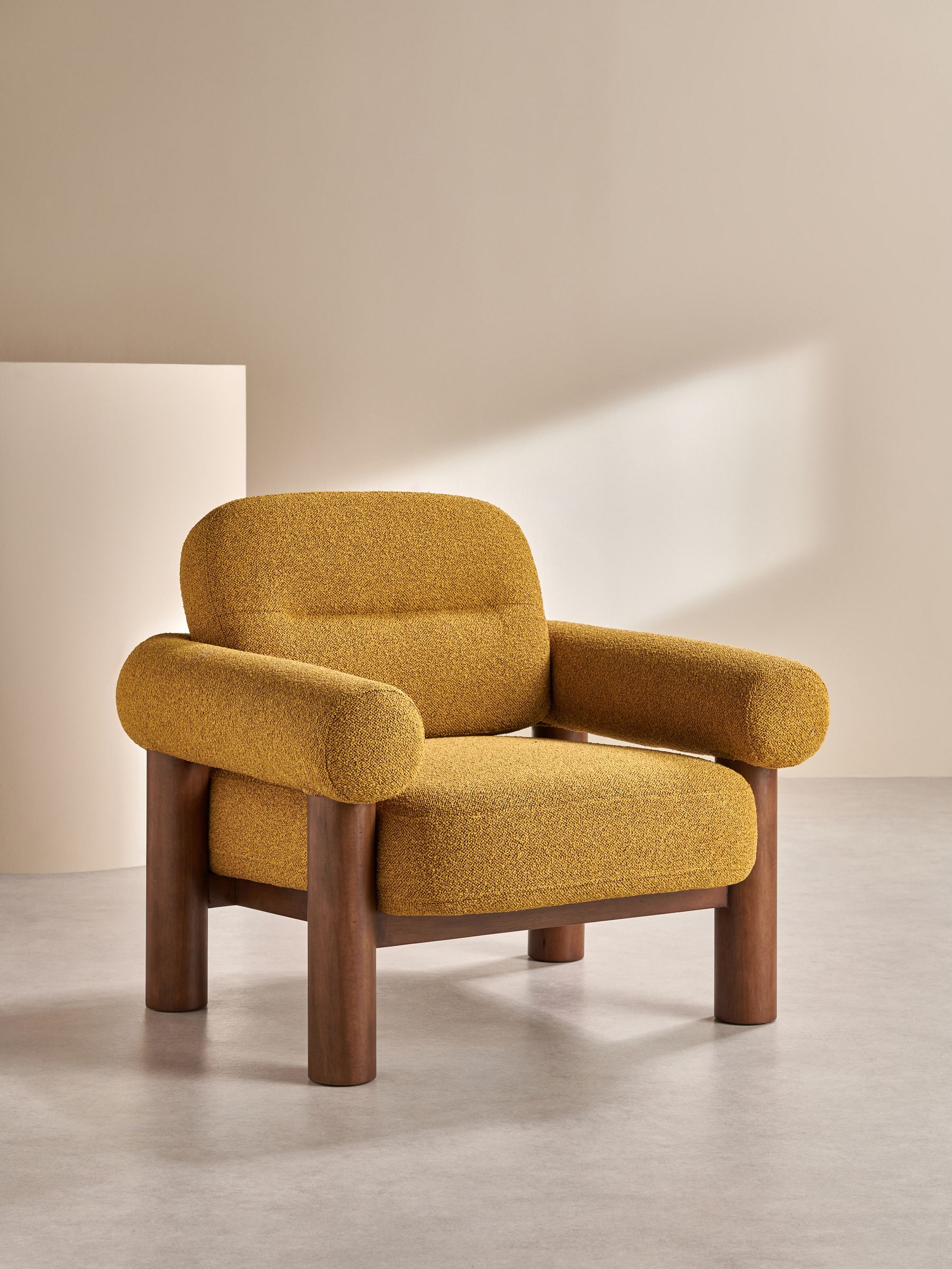 Maxton Chair in Ochre Yellow Pax Boucle - Image 2 of 7