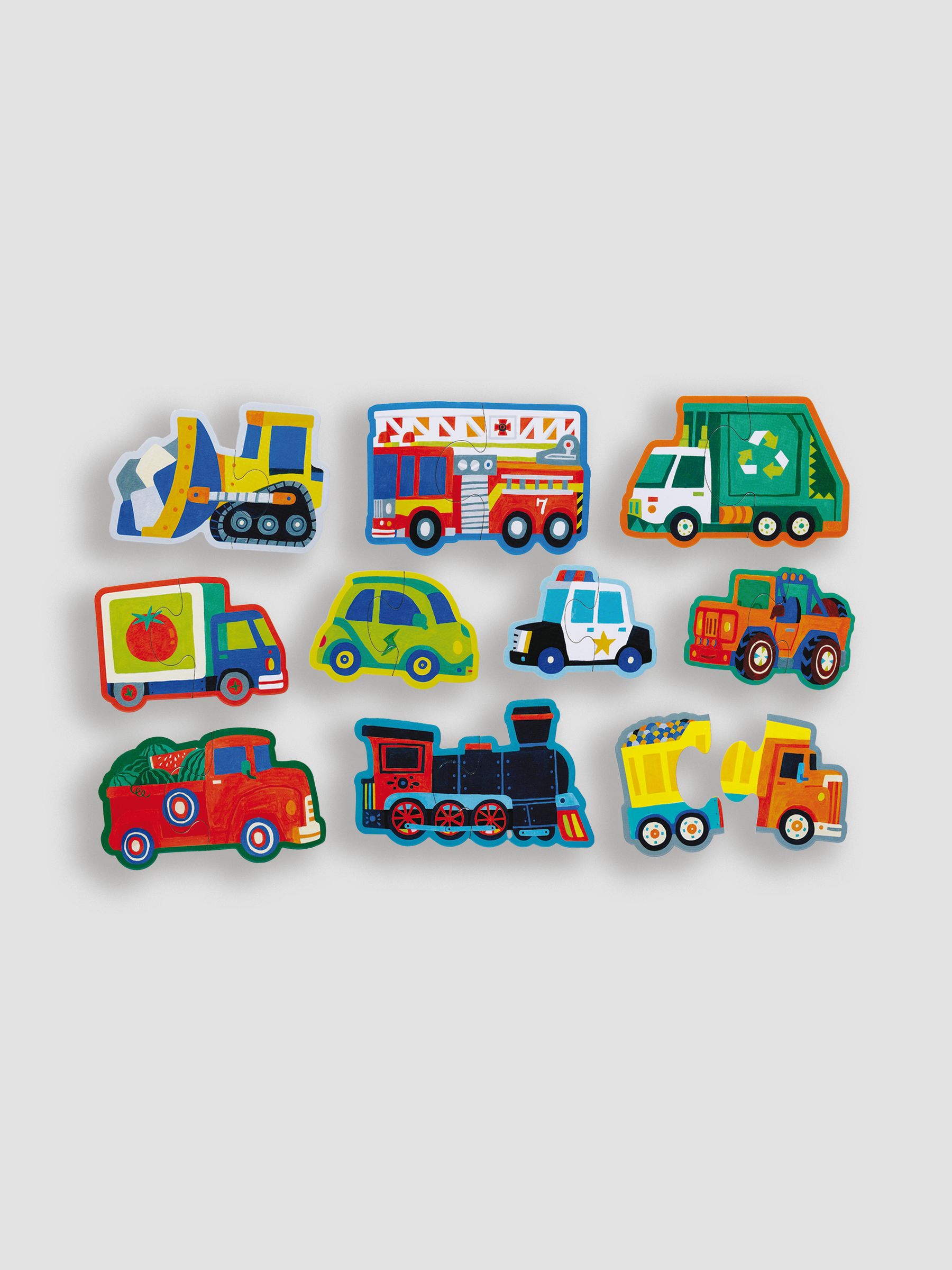 Crocodile Creek  Let's Begin 10 2 Piece Puzzles Vehicles - Image 2 of 2