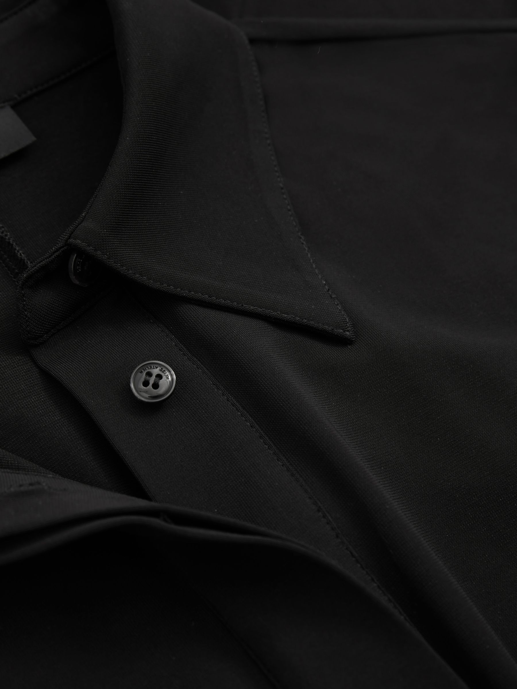Atelier Polo-Collar Jersey Maxi Dress in Black - Image 6 of 6