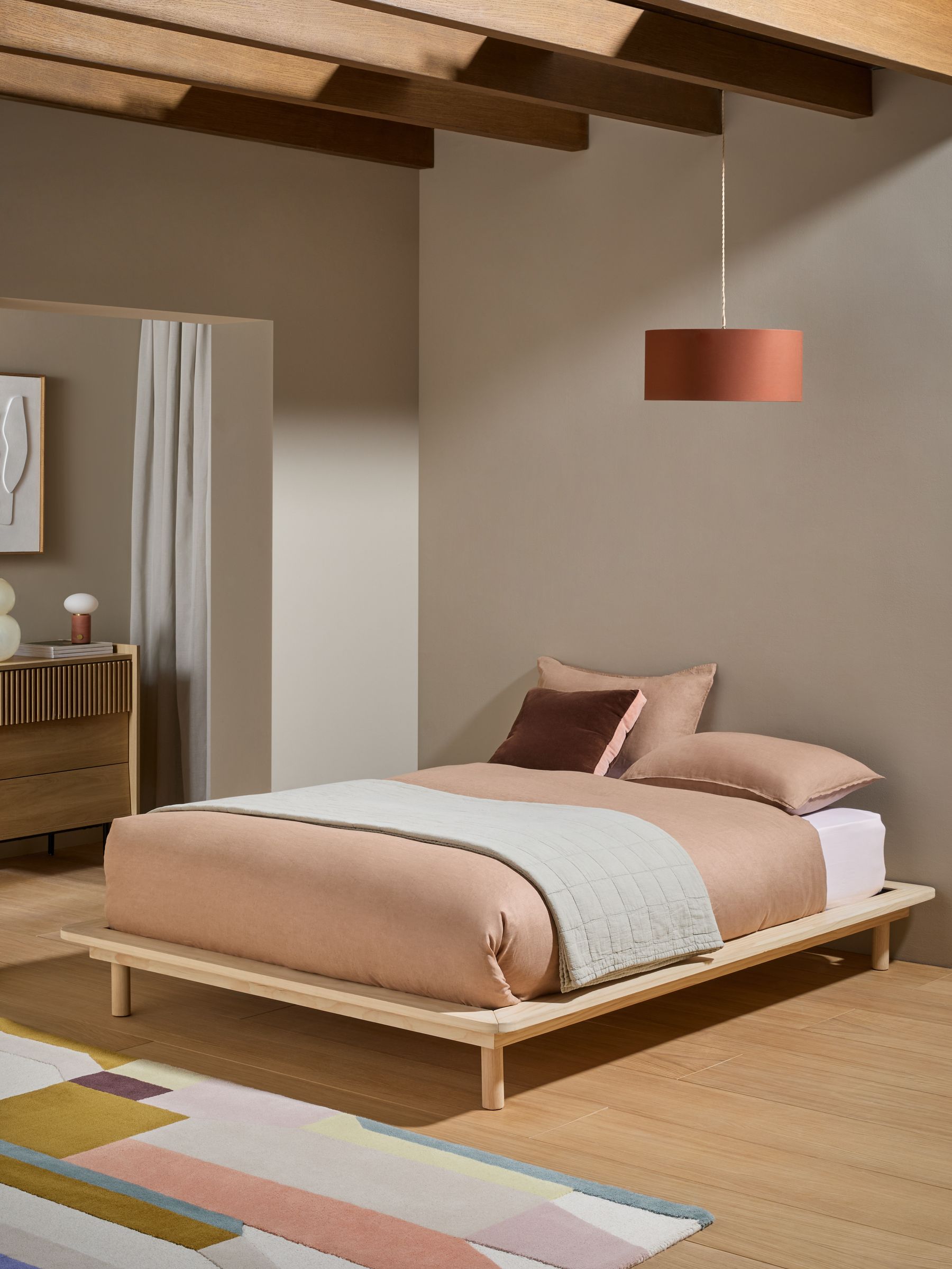 Kano Platform Bed in Natural Pine - Image 1 of 5