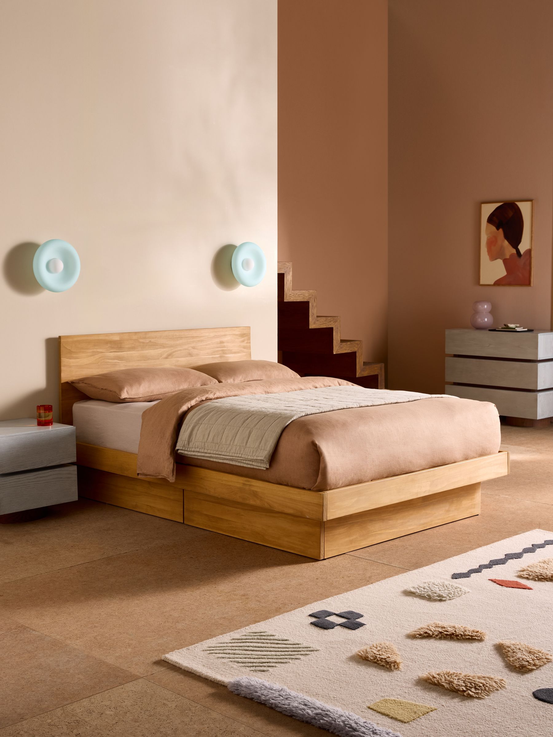 Meiko Bed in Natural Pine - Image 1 of 7