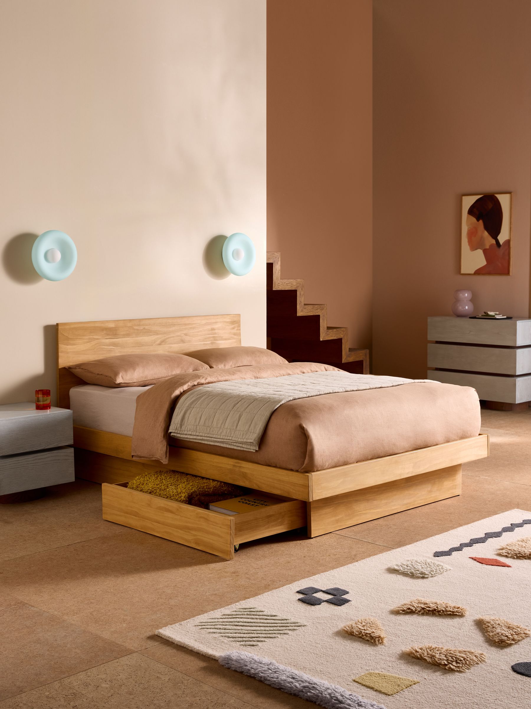 Meiko Bed in Natural Pine - Image 2 of 7
