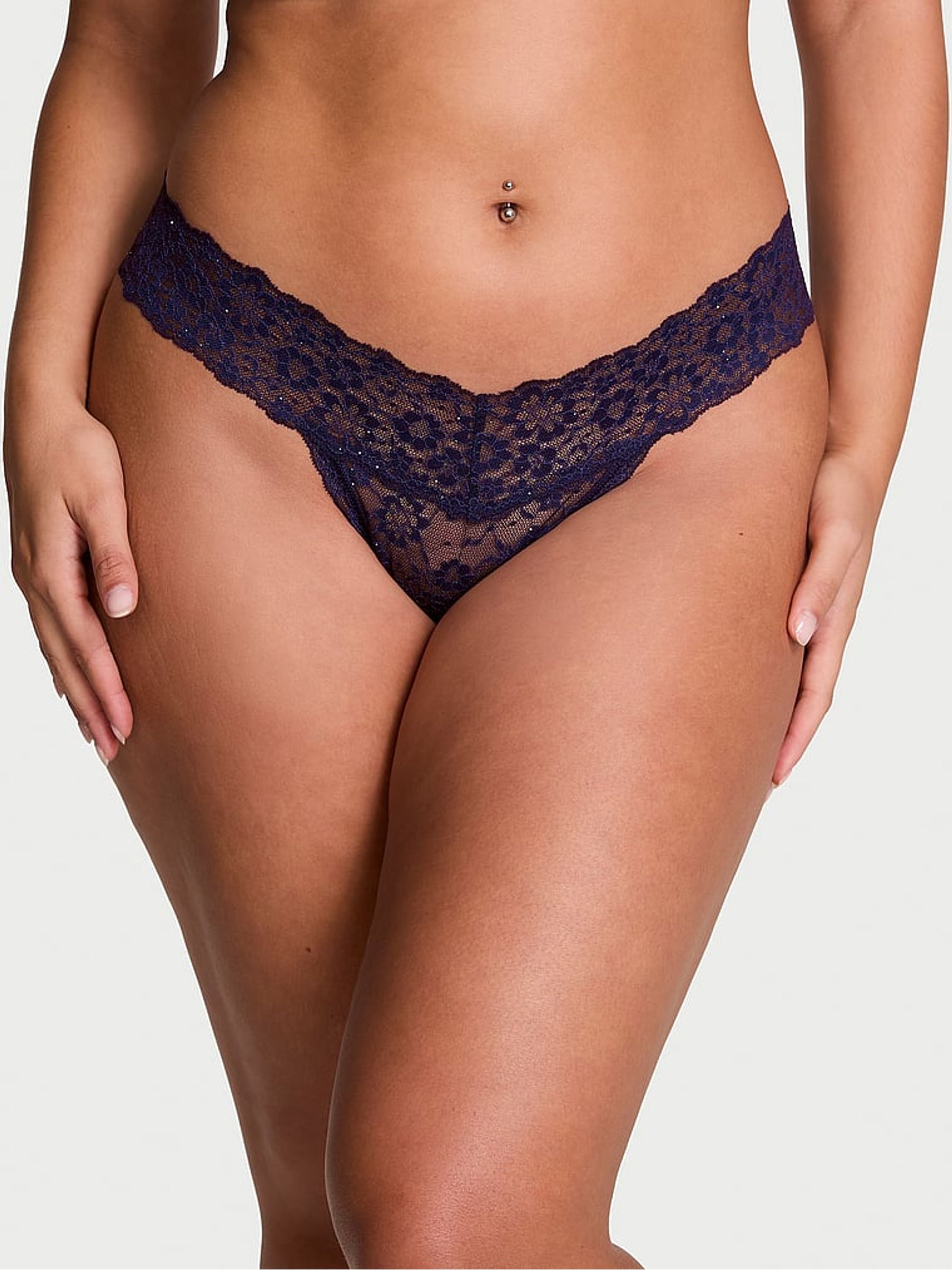 Stained Glass Purple Sequins Thong Knickers - Image 1 of 3