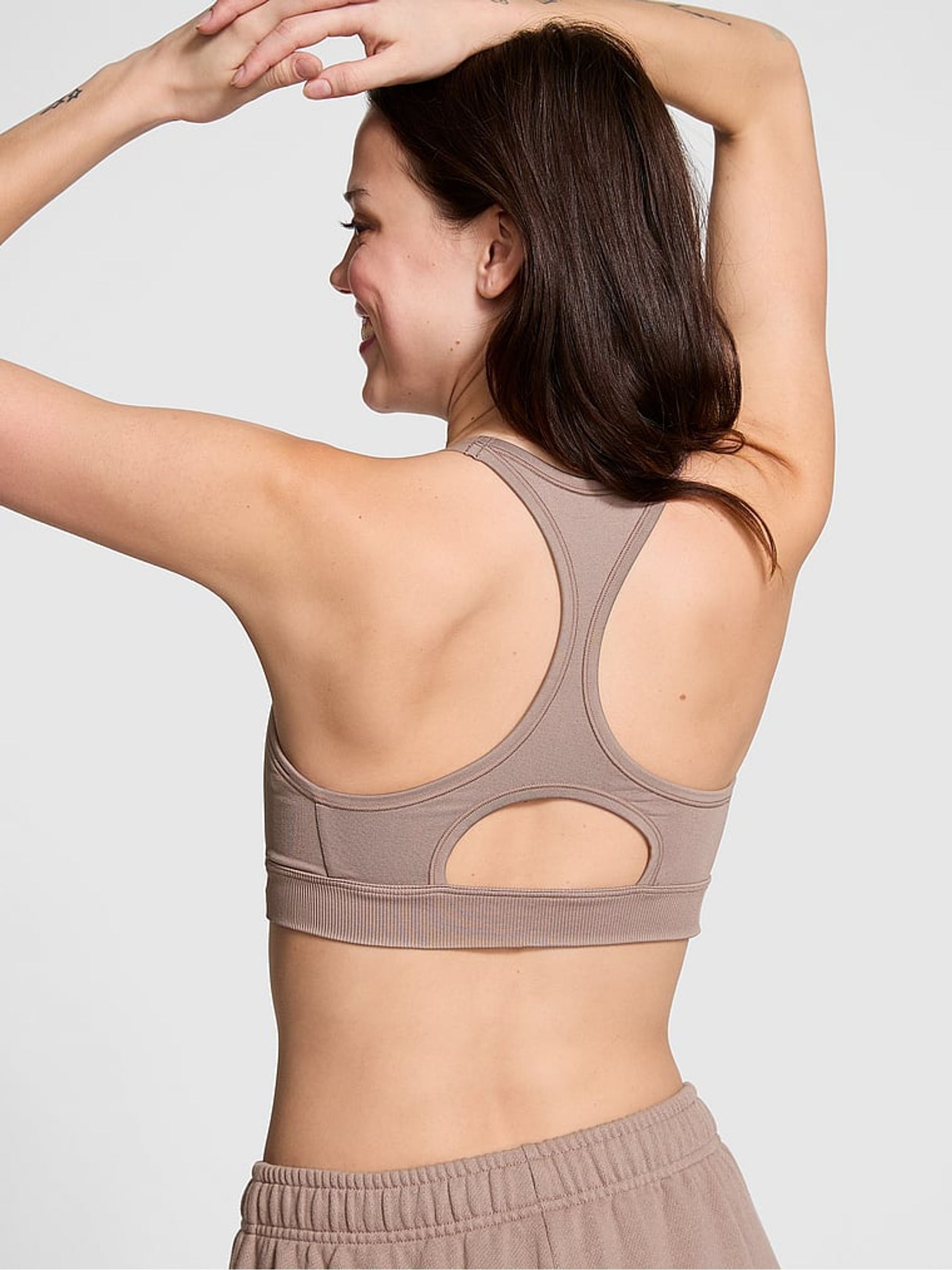 Iced Coffee Brown Sports Bra - Image 2 of 4