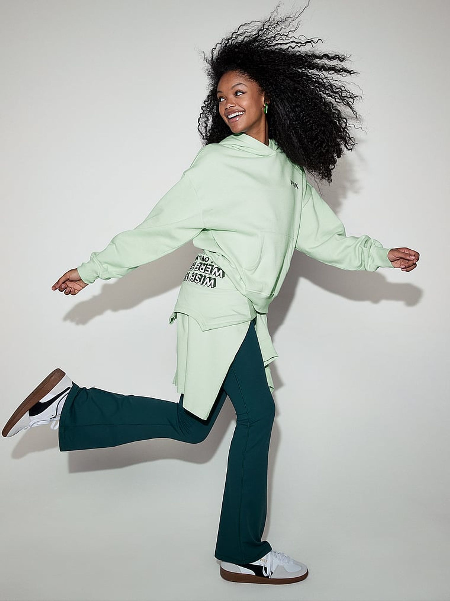 Mint Green Oversized Pullover Hoodie - Image 2 of 2