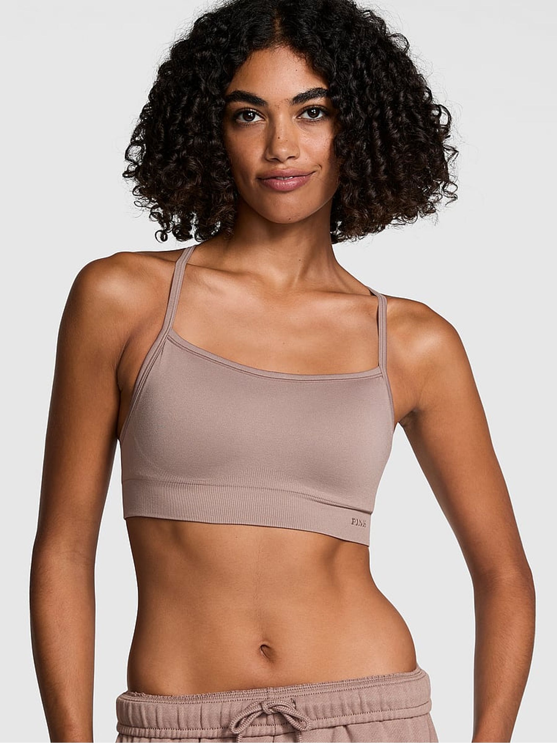 Iced Coffee Brown Sports Bra - Image 1 of 3