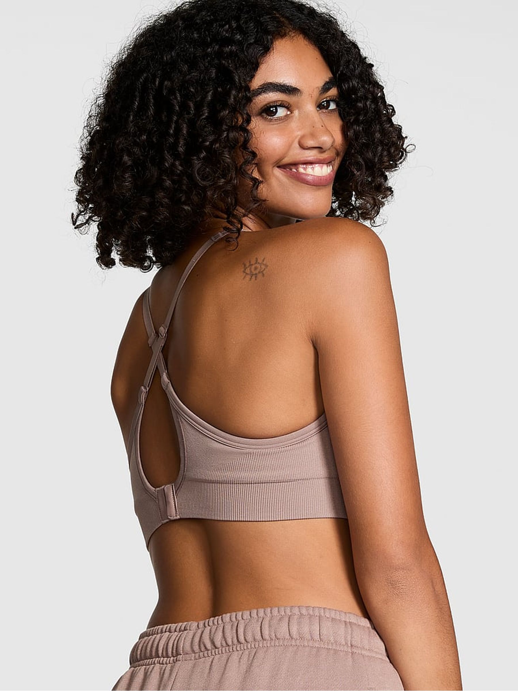 Iced Coffee Brown Sports Bra - Image 2 of 3