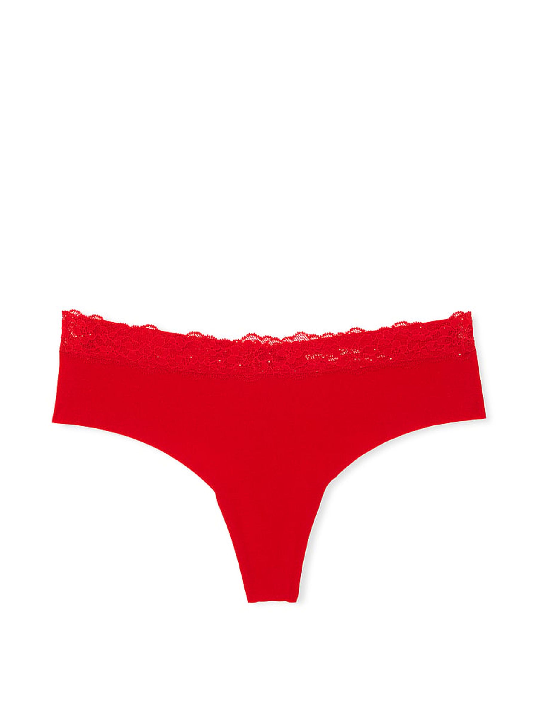 Lipstick Red Lace Waist Thong Knickers - Image 3 of 3
