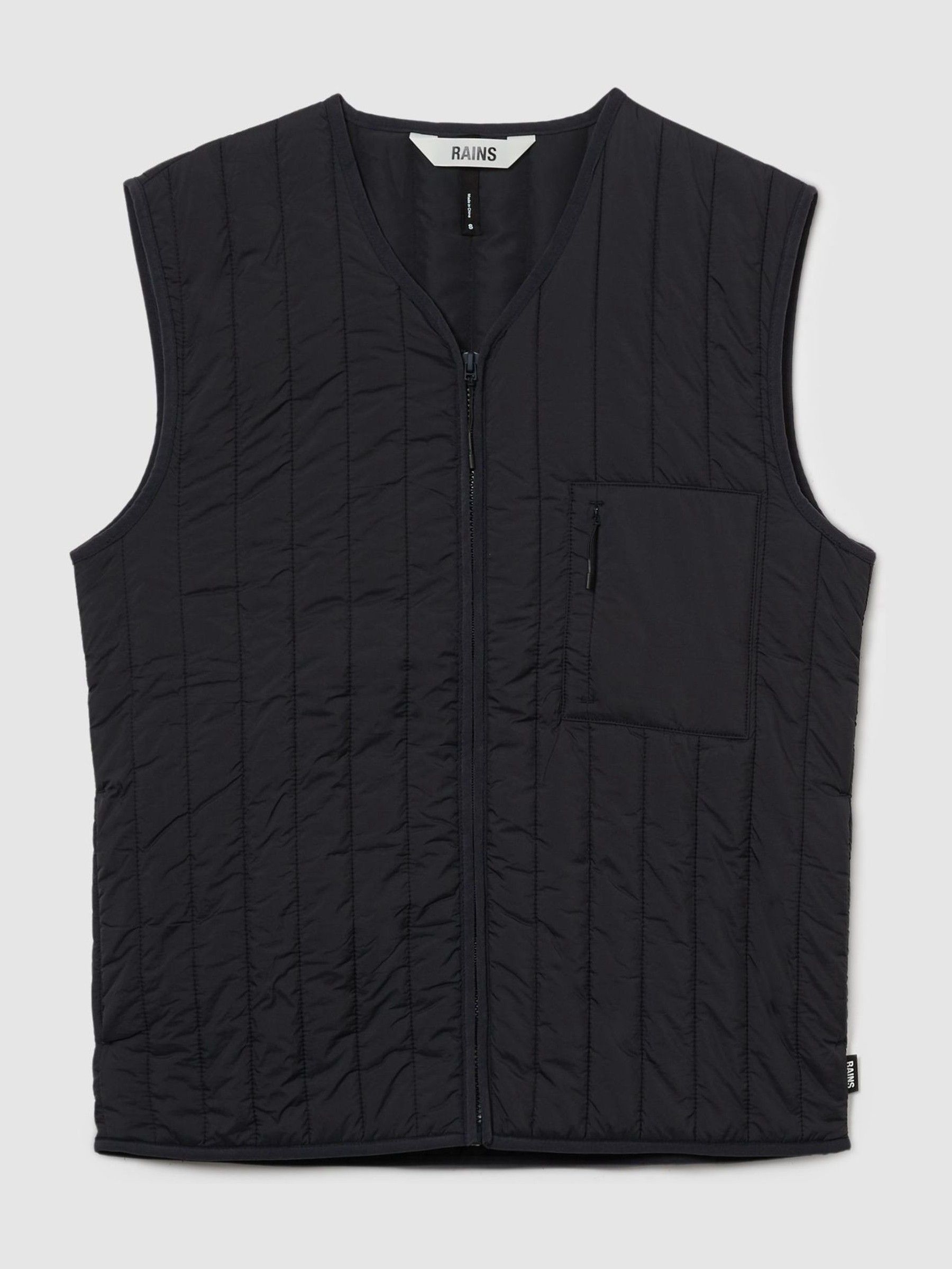 Rains Quilted-Shell Gilet in Navy - Image 2 of 6