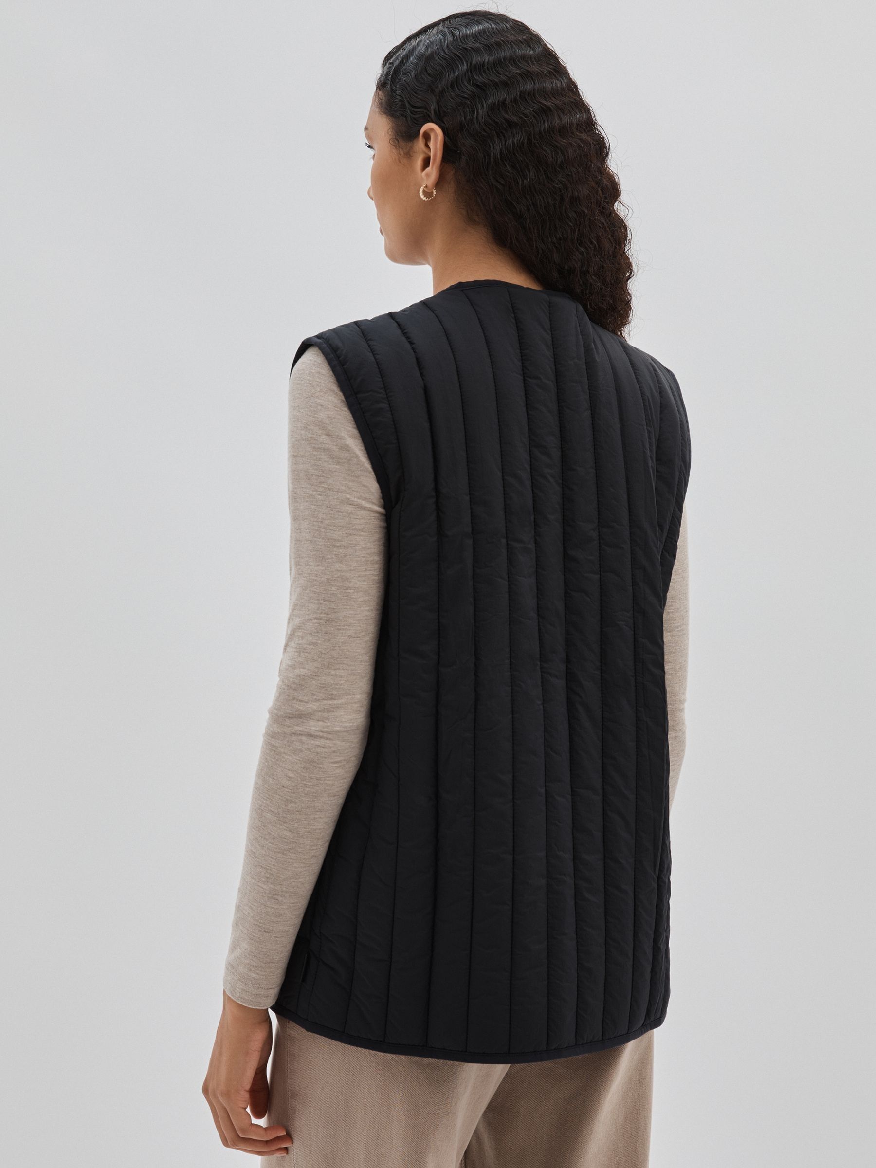 Rains Quilted-Shell Gilet in Navy - Image 5 of 6