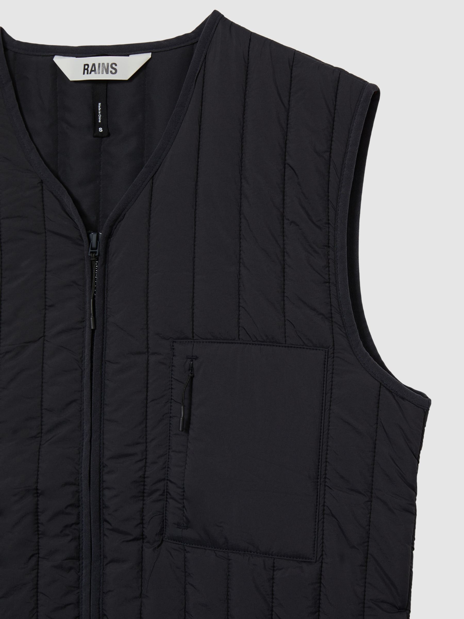 Rains Quilted-Shell Gilet in Navy - Image 6 of 6