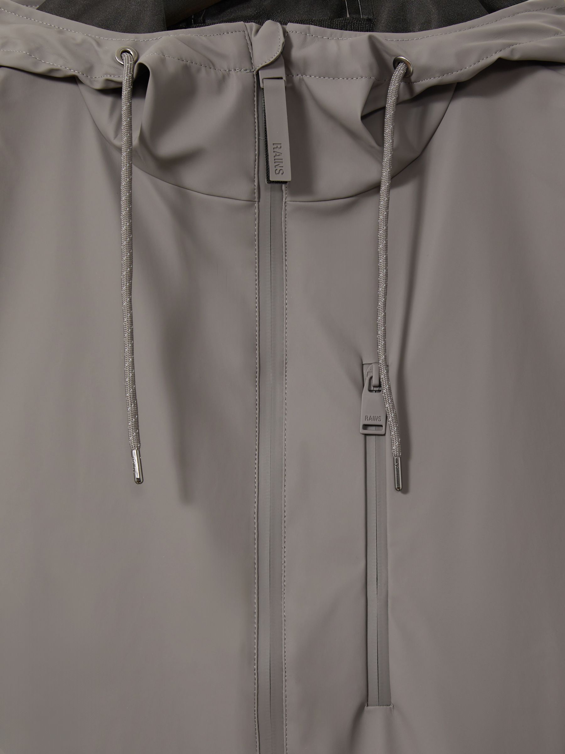 Rains Long Storm Breaker Raincoat in Dark Grey - Image 6 of 6