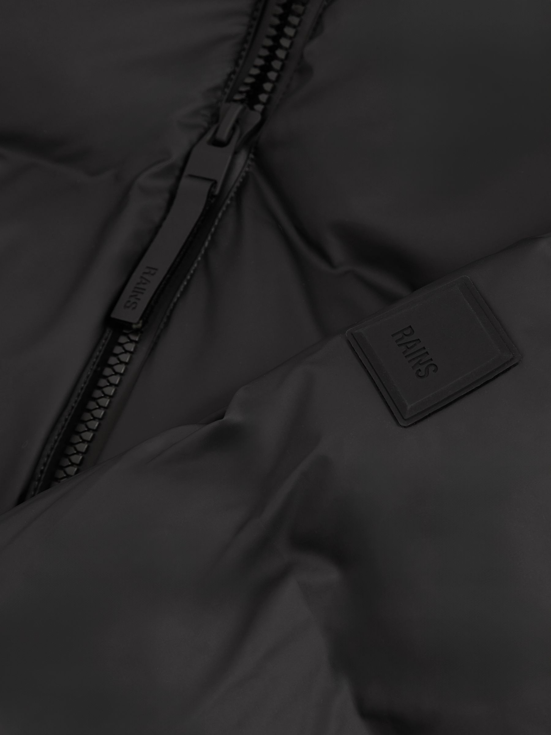Rains Alta Short Puffer Jacket in Black - Image 6 of 6