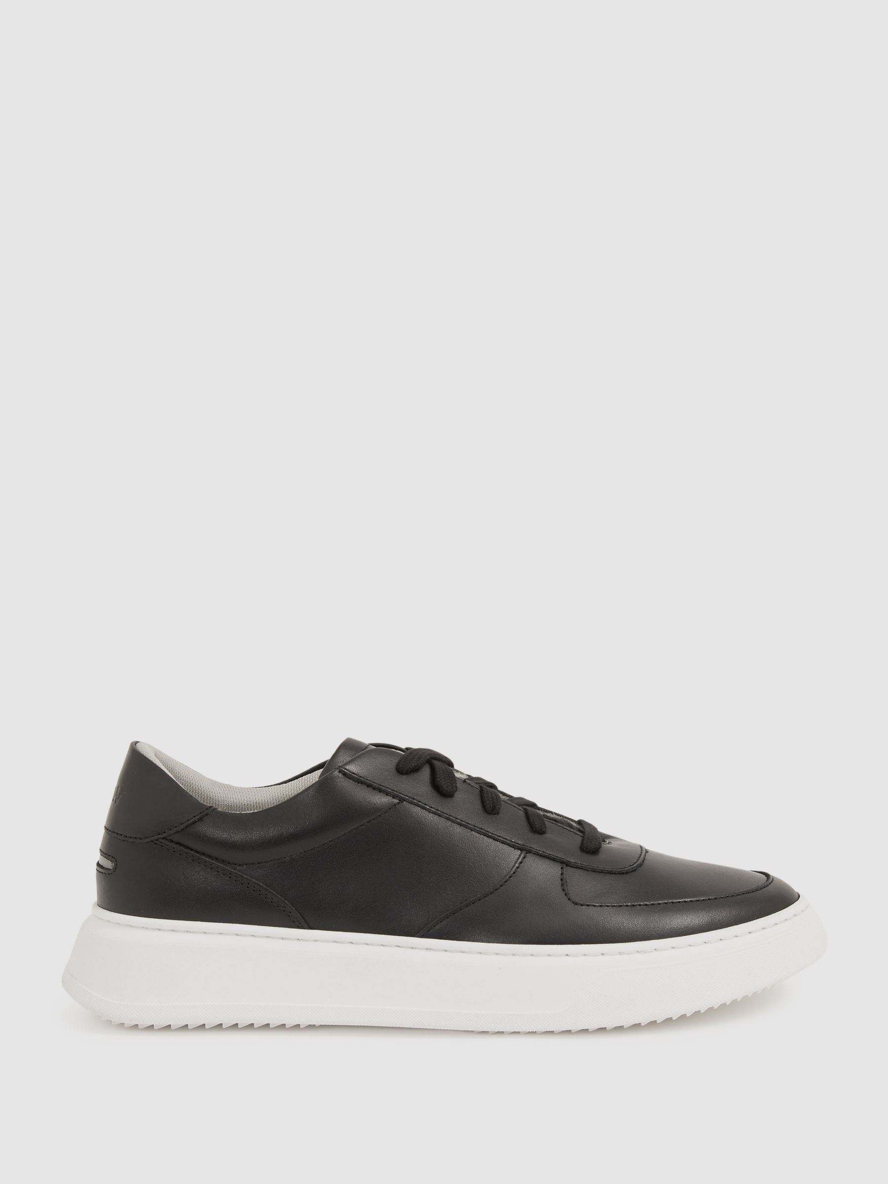 Unseen Footwear Suede Marais Trainers in Black/White - Image 1 of 4