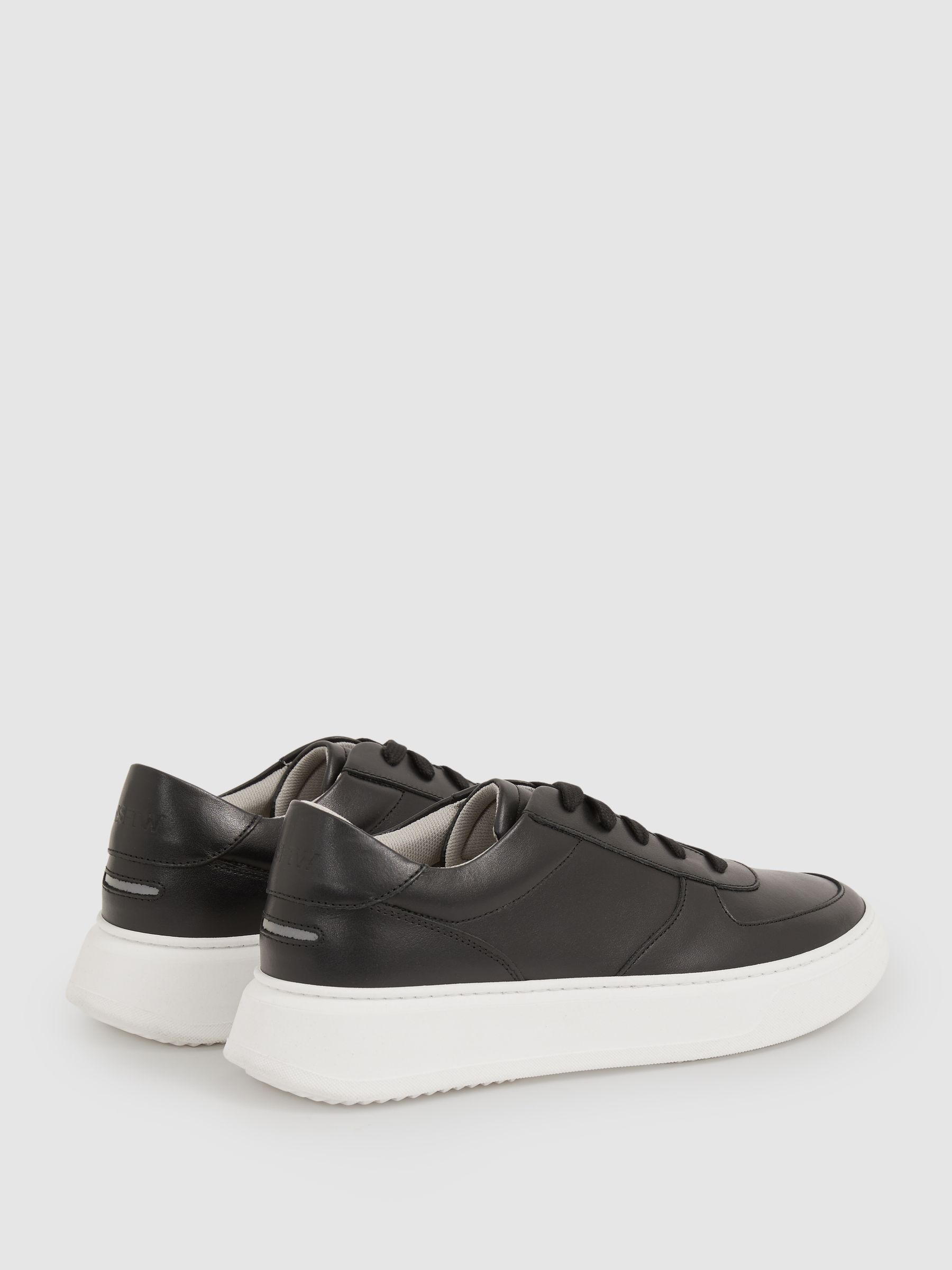 Unseen Footwear Suede Marais Trainers in Black/White - Image 3 of 4