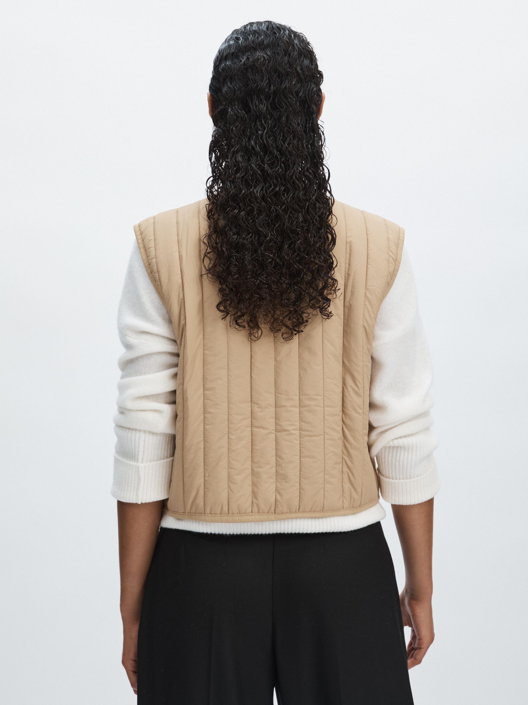 Rains Quilted Shell Gilet in Sand - Image 6 of 6