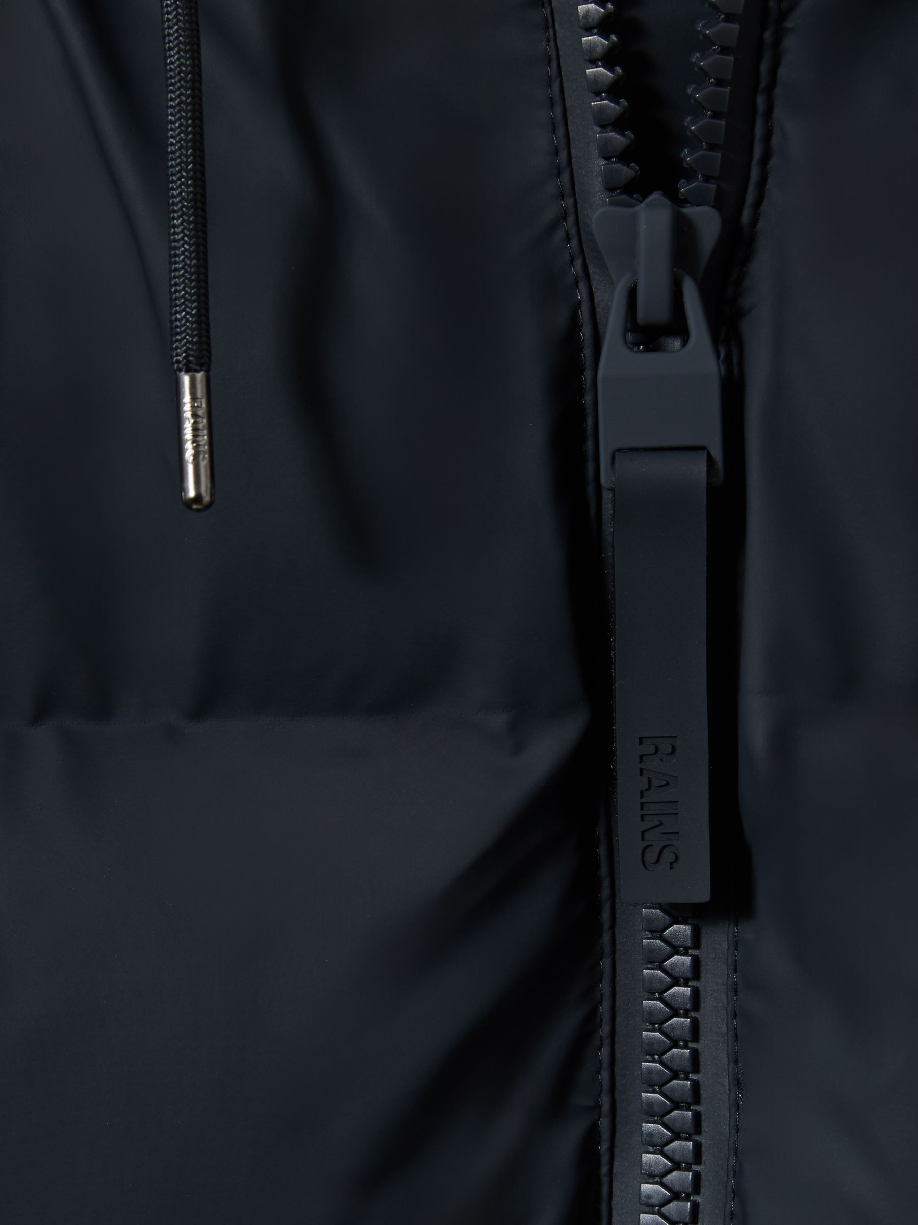 Rains Long Puffer Cargo Jacket in Navy Blue - Image 6 of 6