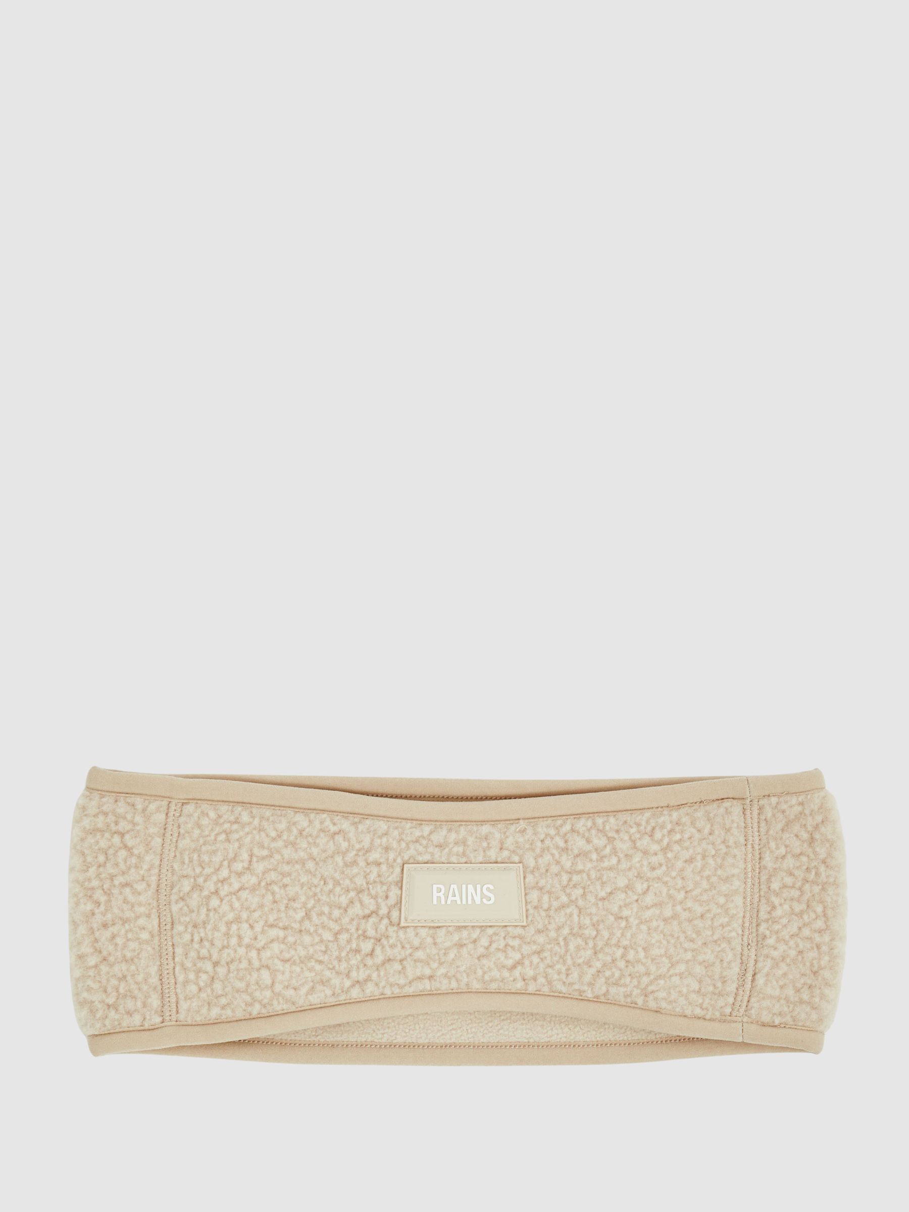 Rains Fleece Headband in Beige - Image 1 of 3