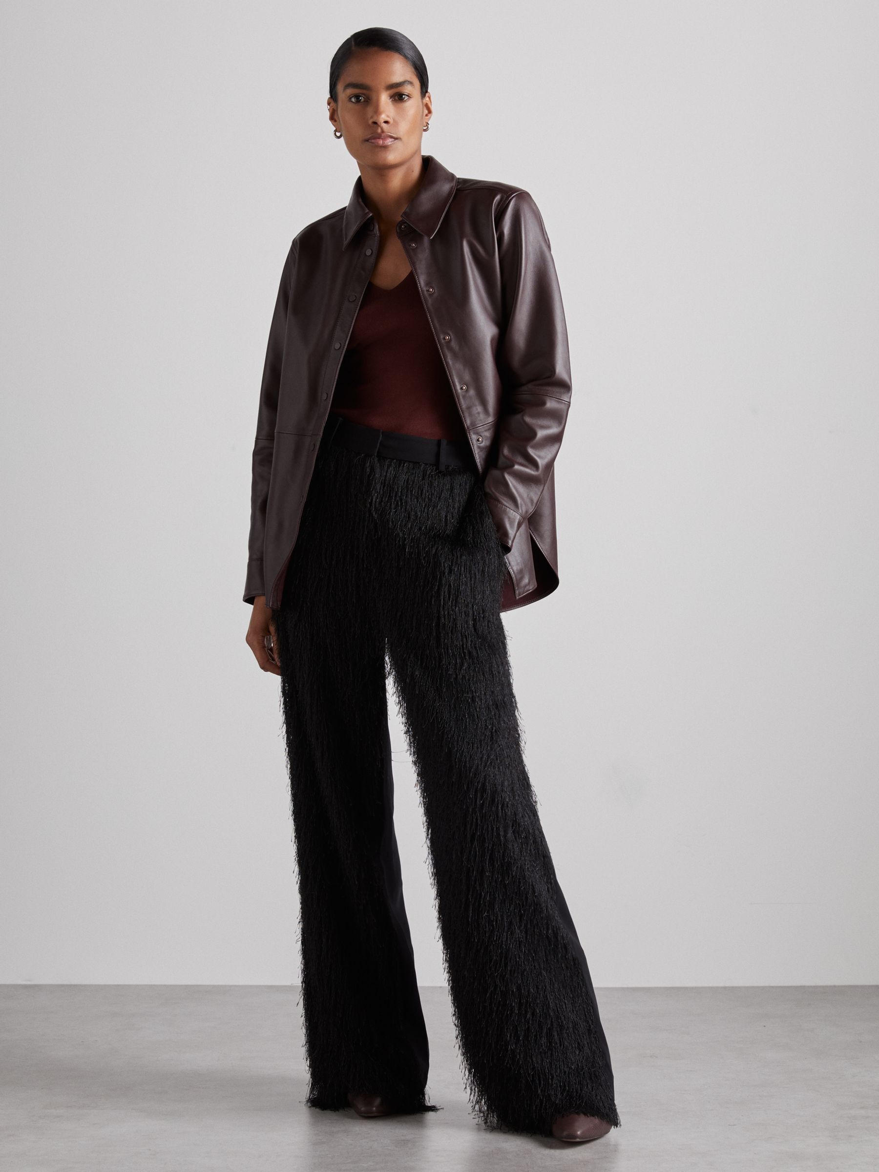 Atelier Knitted Silk-Blend Top in Oxblood - Image 3 of 8