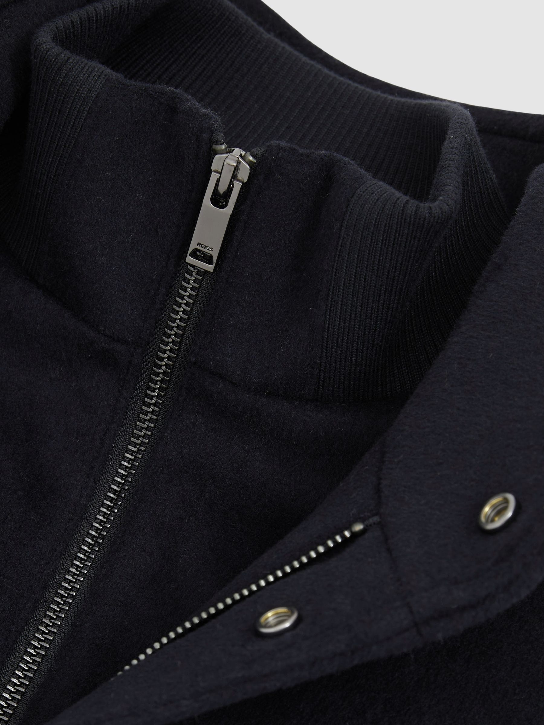 Wool-Blend Hybrid Coat in Navy - Image 6 of 6