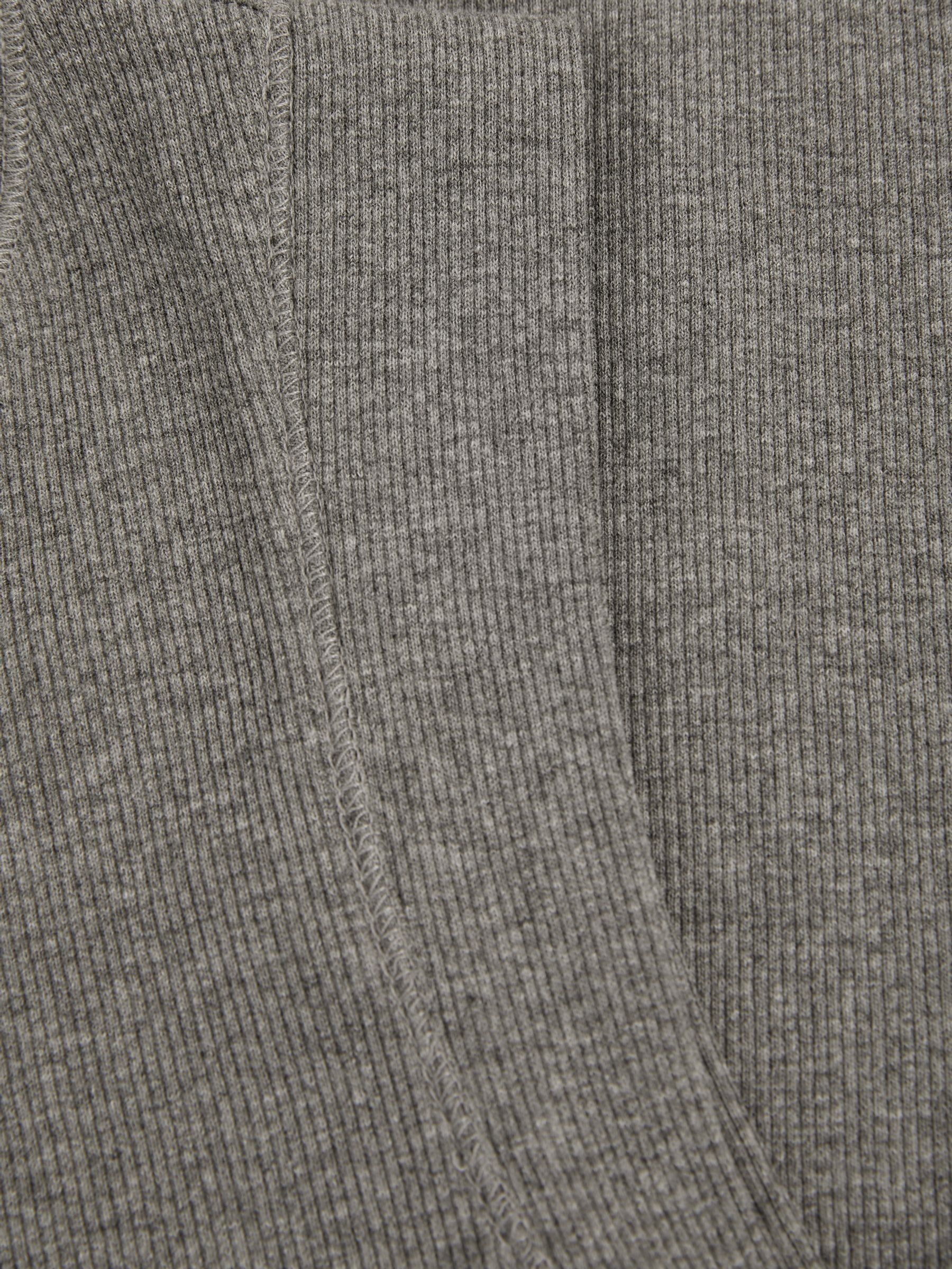 Ribbed Ruched Jersey Midi Dress in Charcoal - Image 6 of 6