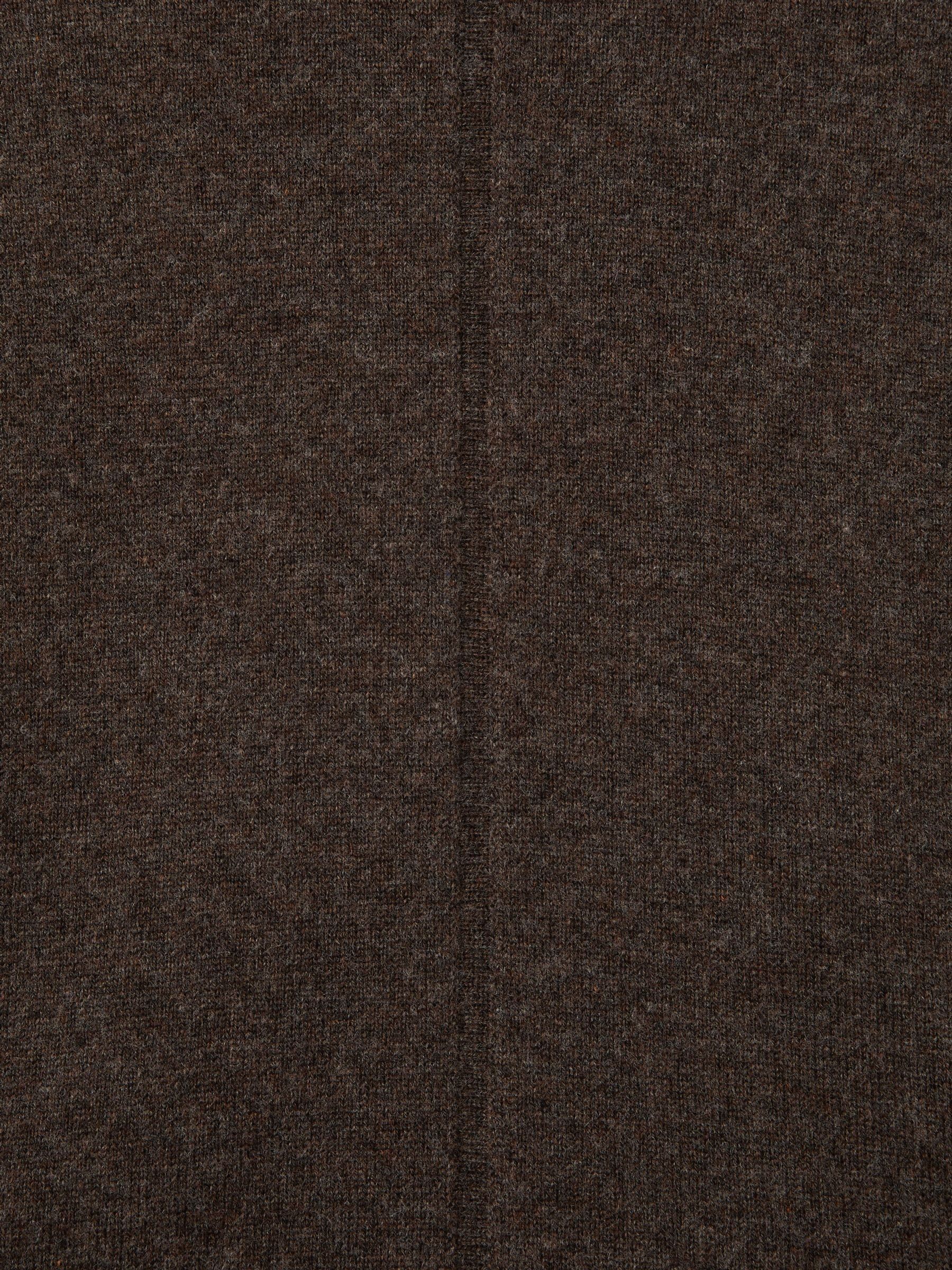 Roll-Neck Knitted Midi Dress With Cashmere in Chocolate - Image 5 of 5