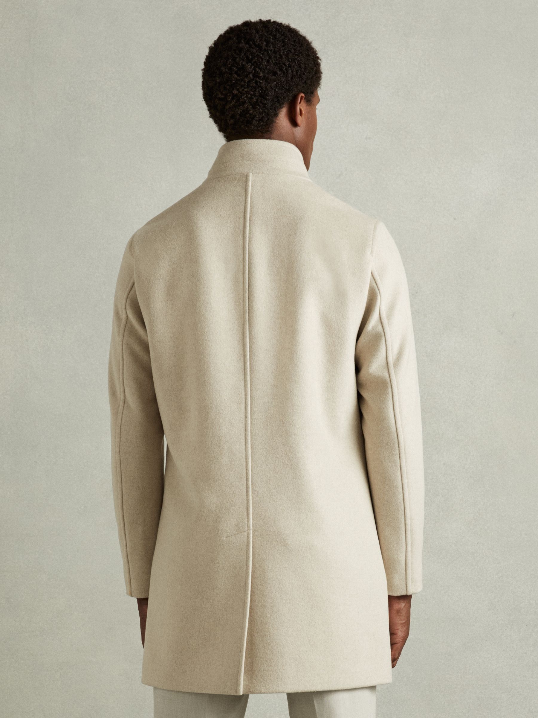 Wool-Blend Hybrid Coat in Oatmeal - Image 5 of 6