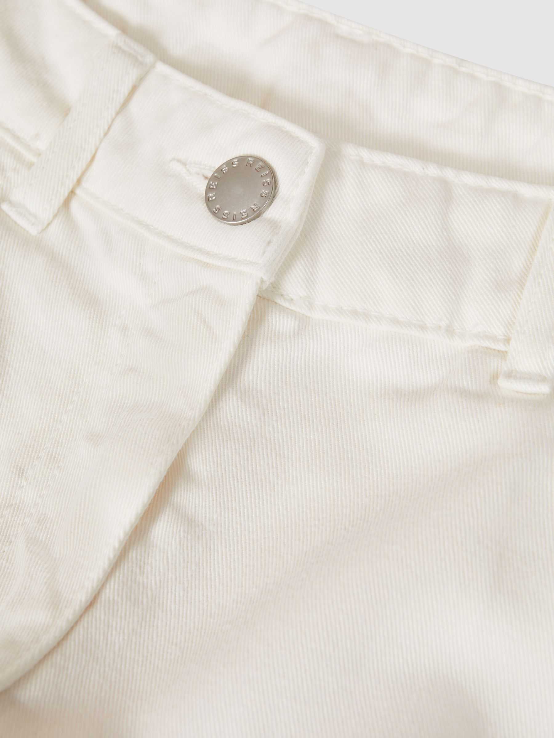 Petite Garment Dyed Wide Leg Trousers in Cream - Image 6 of 7