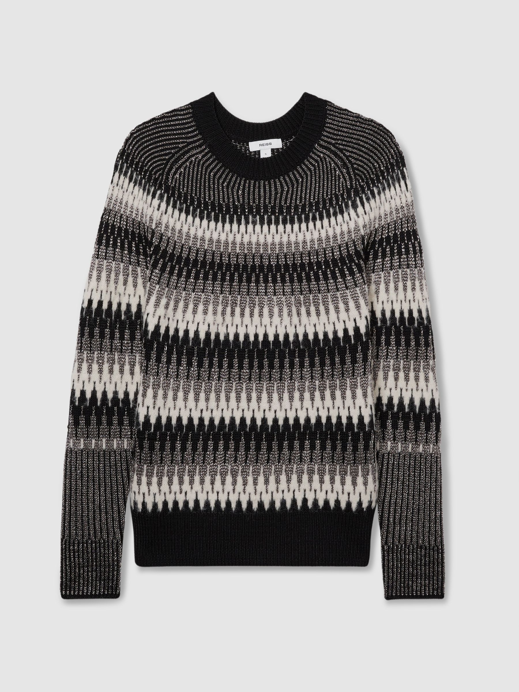 Glitter Jumper with Alpaca in Black/White - Image 2 of 5
