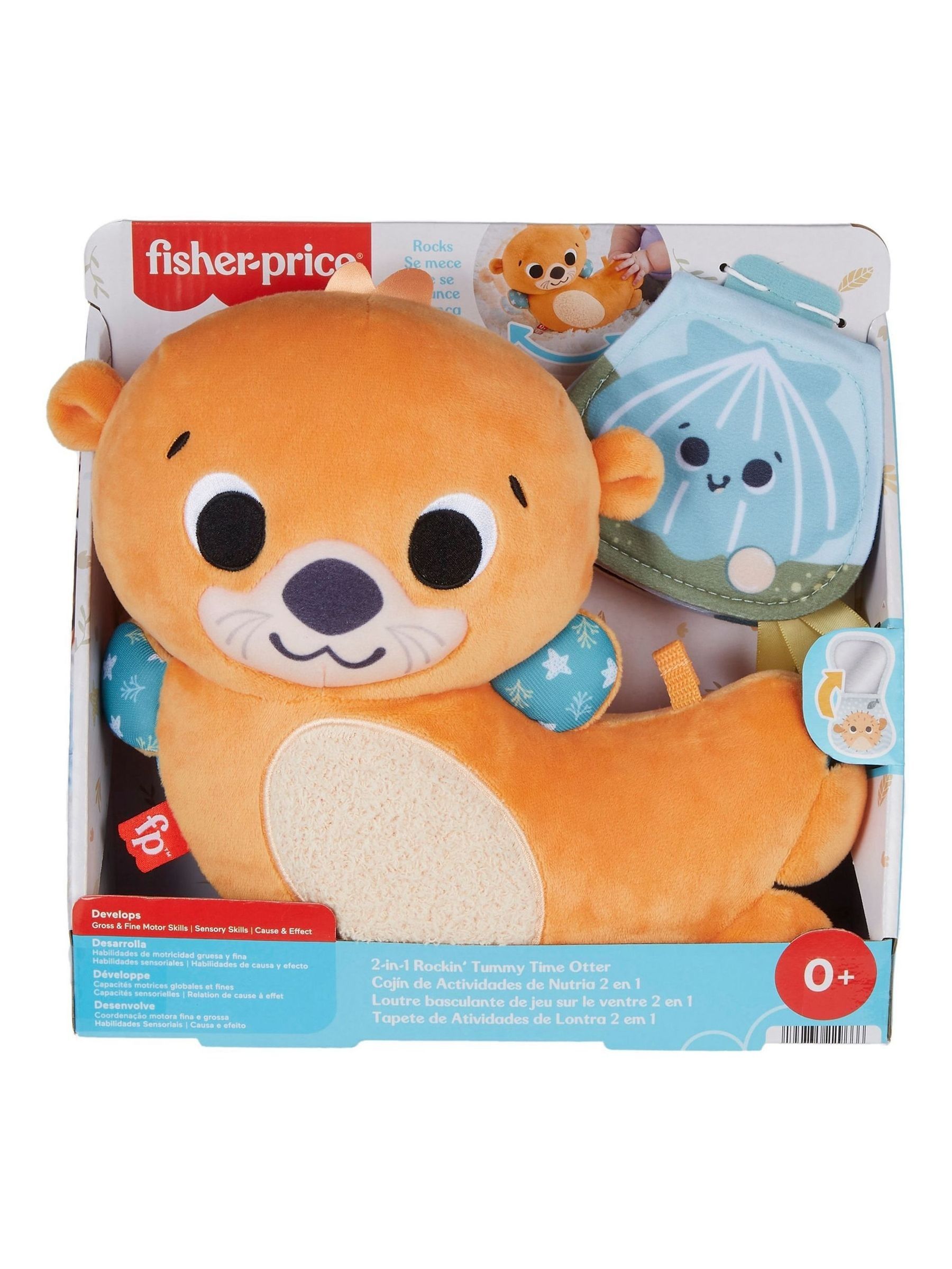 Fisher Price No Colour 2-in-1 Rockin’ Tummy Time Otter - Image 1 of 6