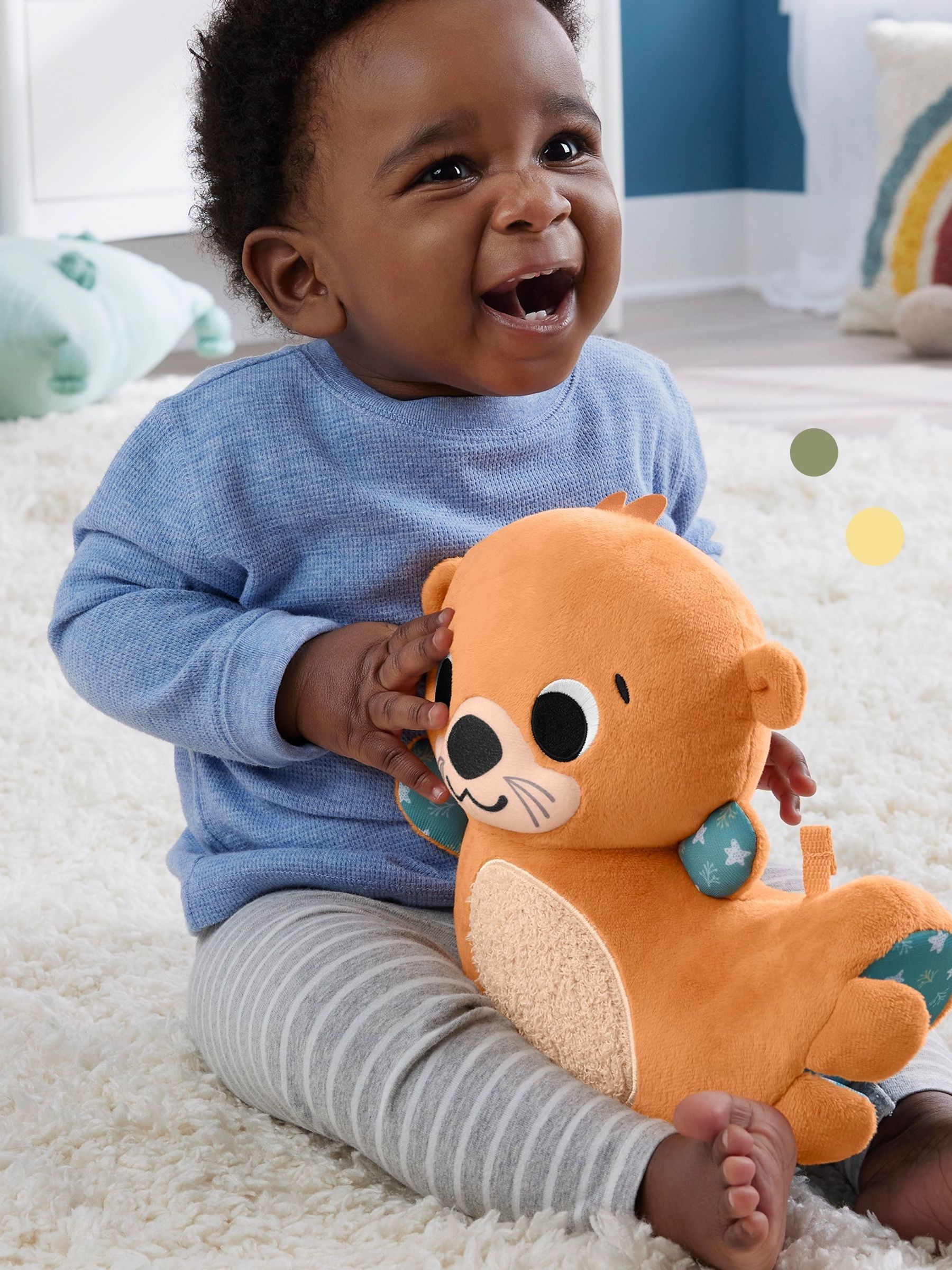 Fisher Price No Colour 2-in-1 Rockin’ Tummy Time Otter - Image 2 of 6