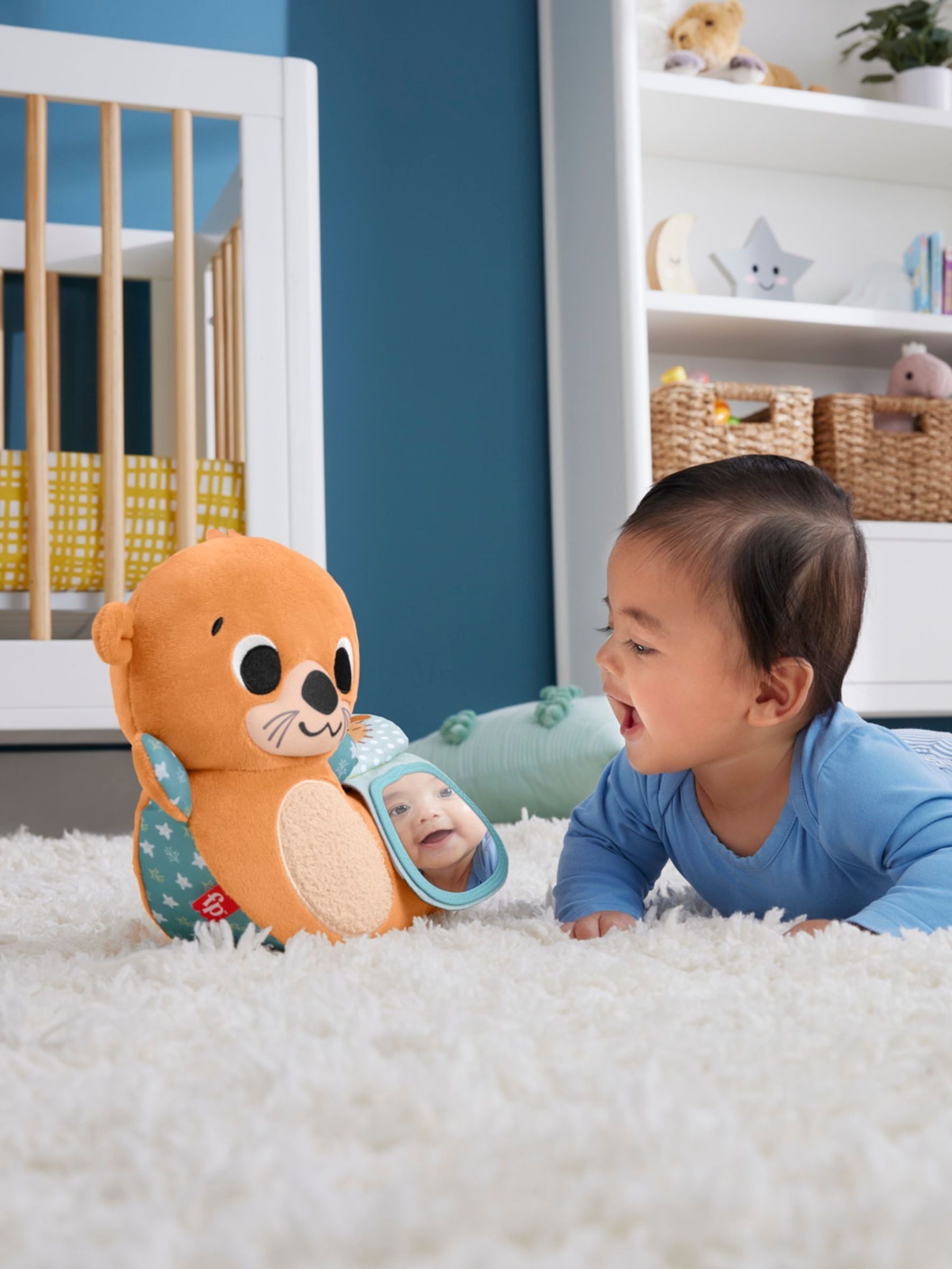 Fisher Price No Colour 2-in-1 Rockin’ Tummy Time Otter - Image 4 of 6