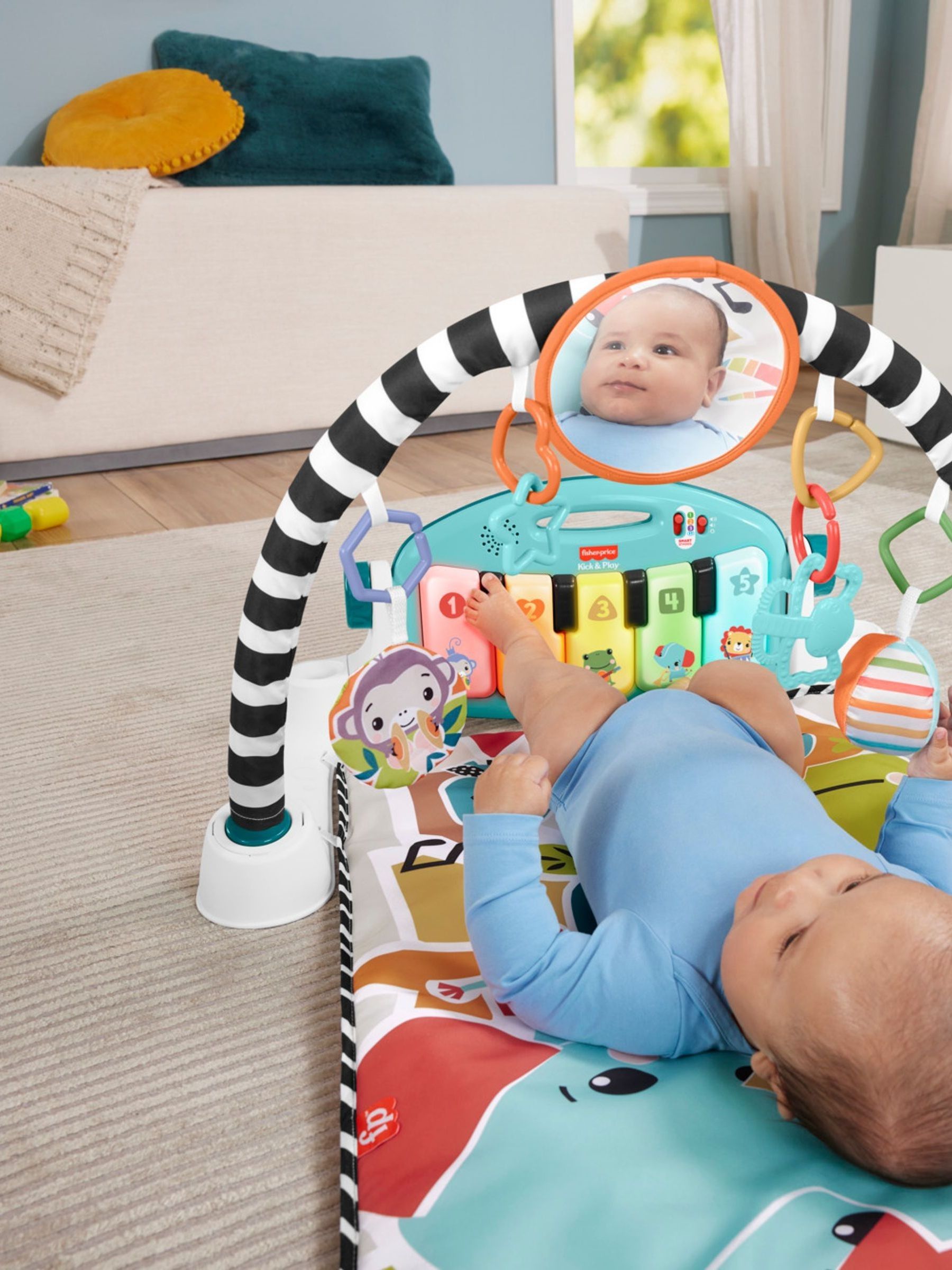 Fisher Price Glow And Grow Kick And Play Gym - Image 3 of 8