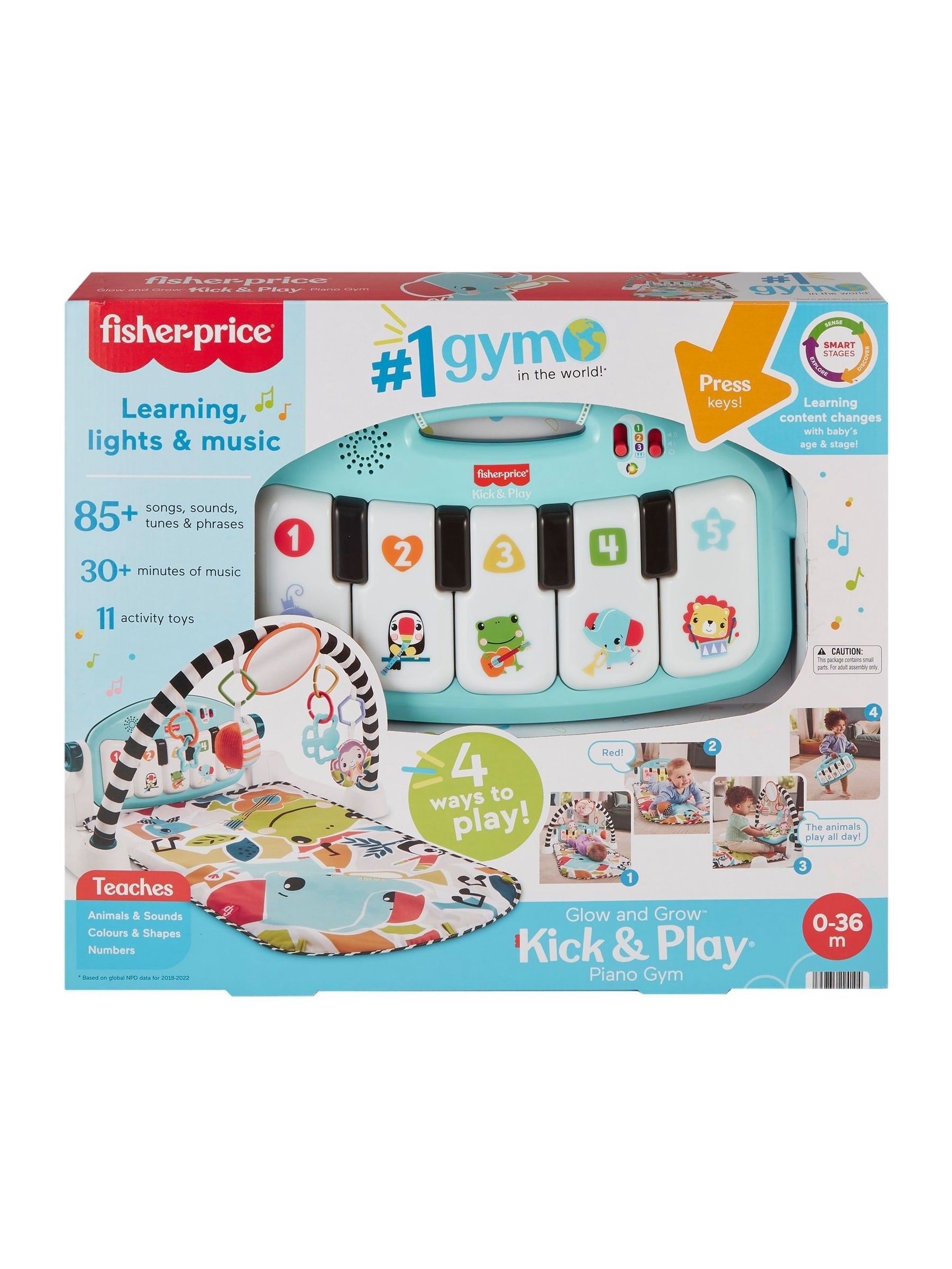 Fisher Price Glow And Grow Kick And Play Gym - Image 1 of 8