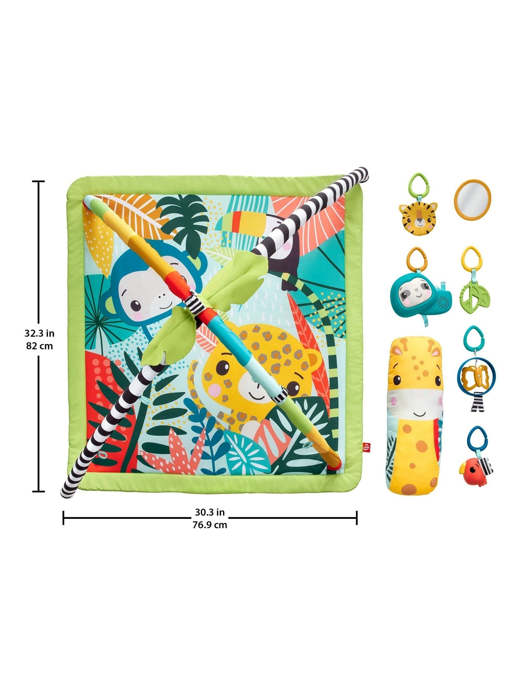 Fisher Price No Colour 3-in-1 Rainforest Sensory Gym - Image 5 of 6