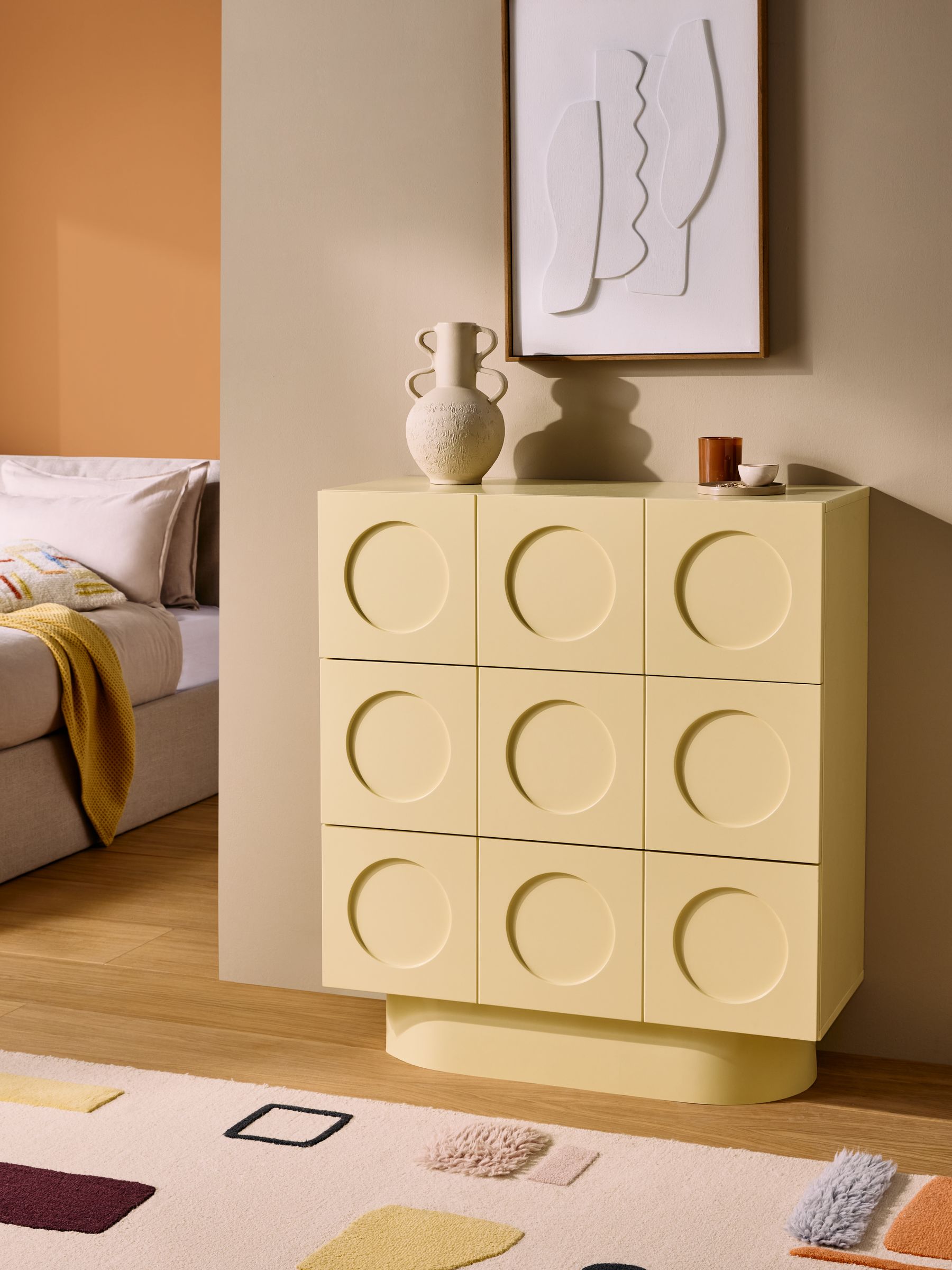 Henri Chest of Drawers in Yellow - Image 1 of 5