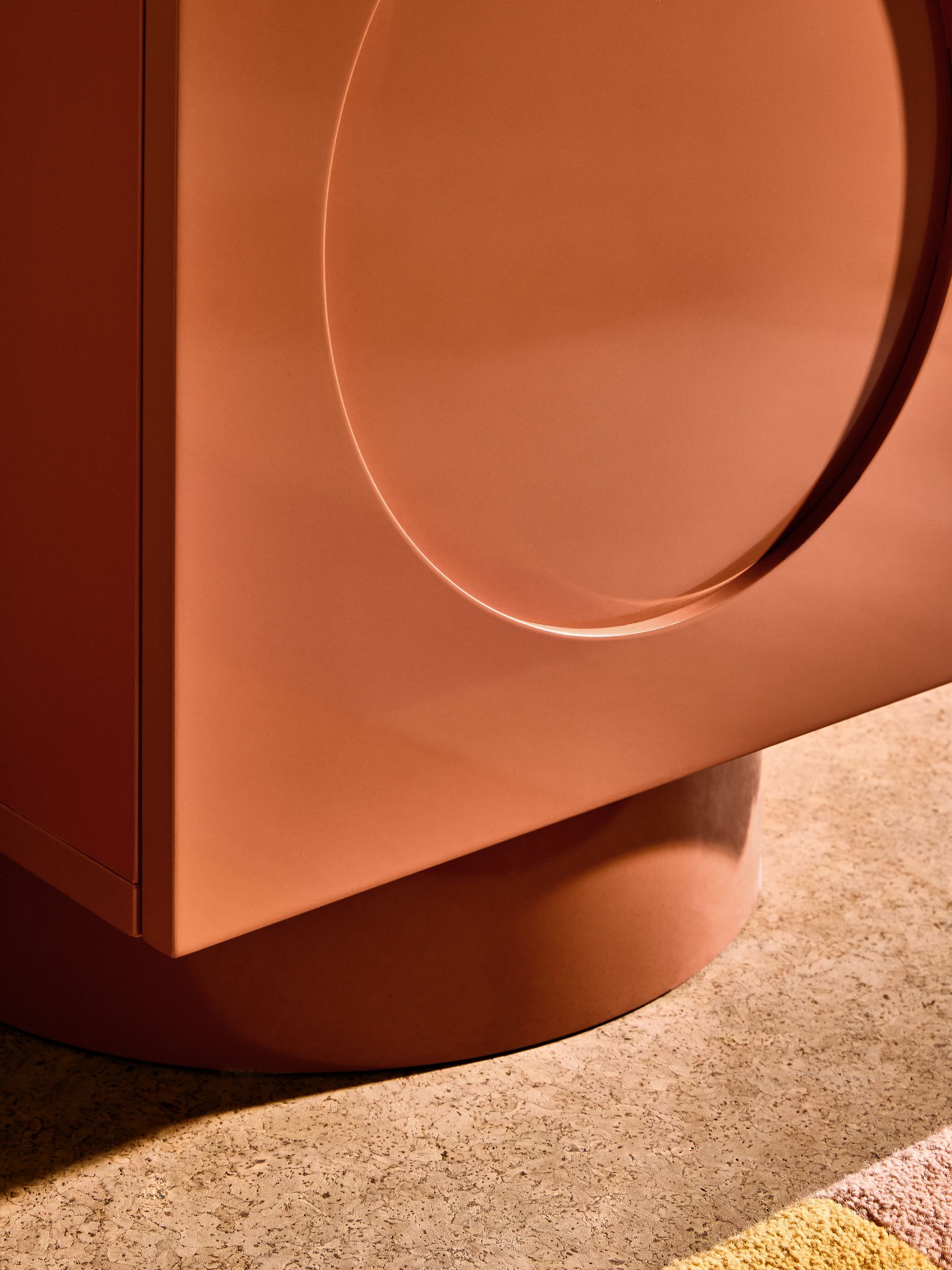 Henri Bedside Table in Orange - Image 3 of 5