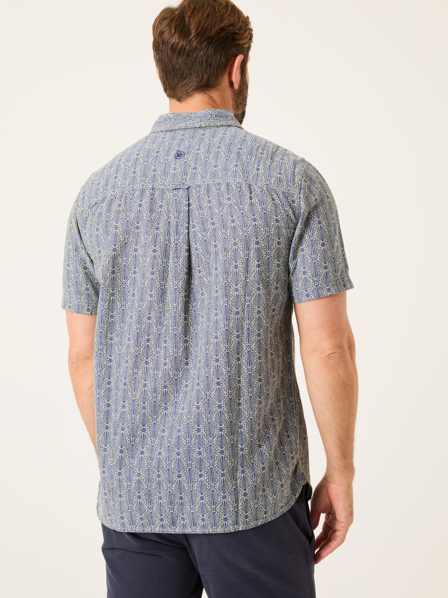 Blue Short Sleeve Deco Print Shirt - Image 2 of 6
