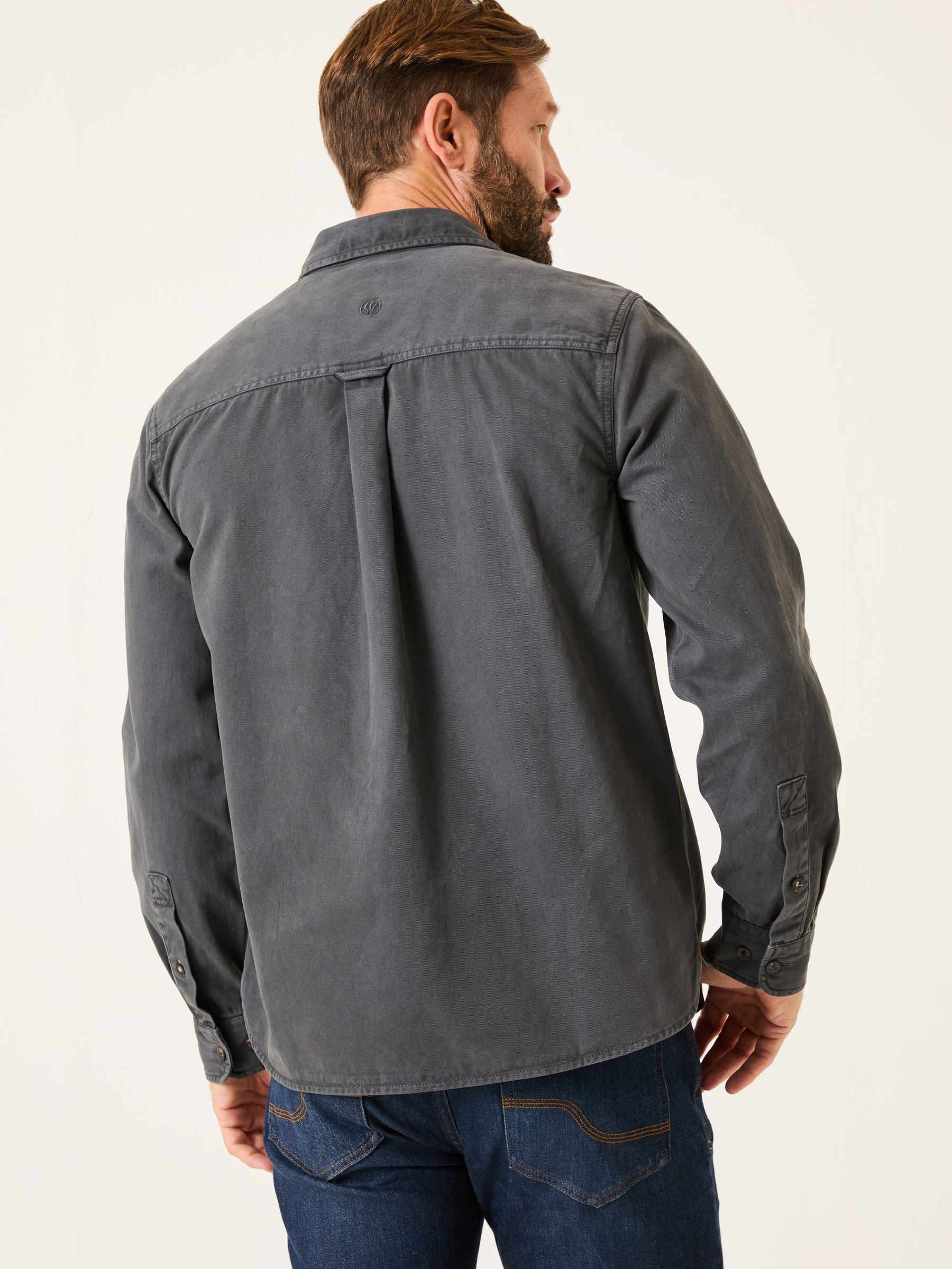Filey Washed Black Long Sleeve Plain Shirt - Image 2 of 9