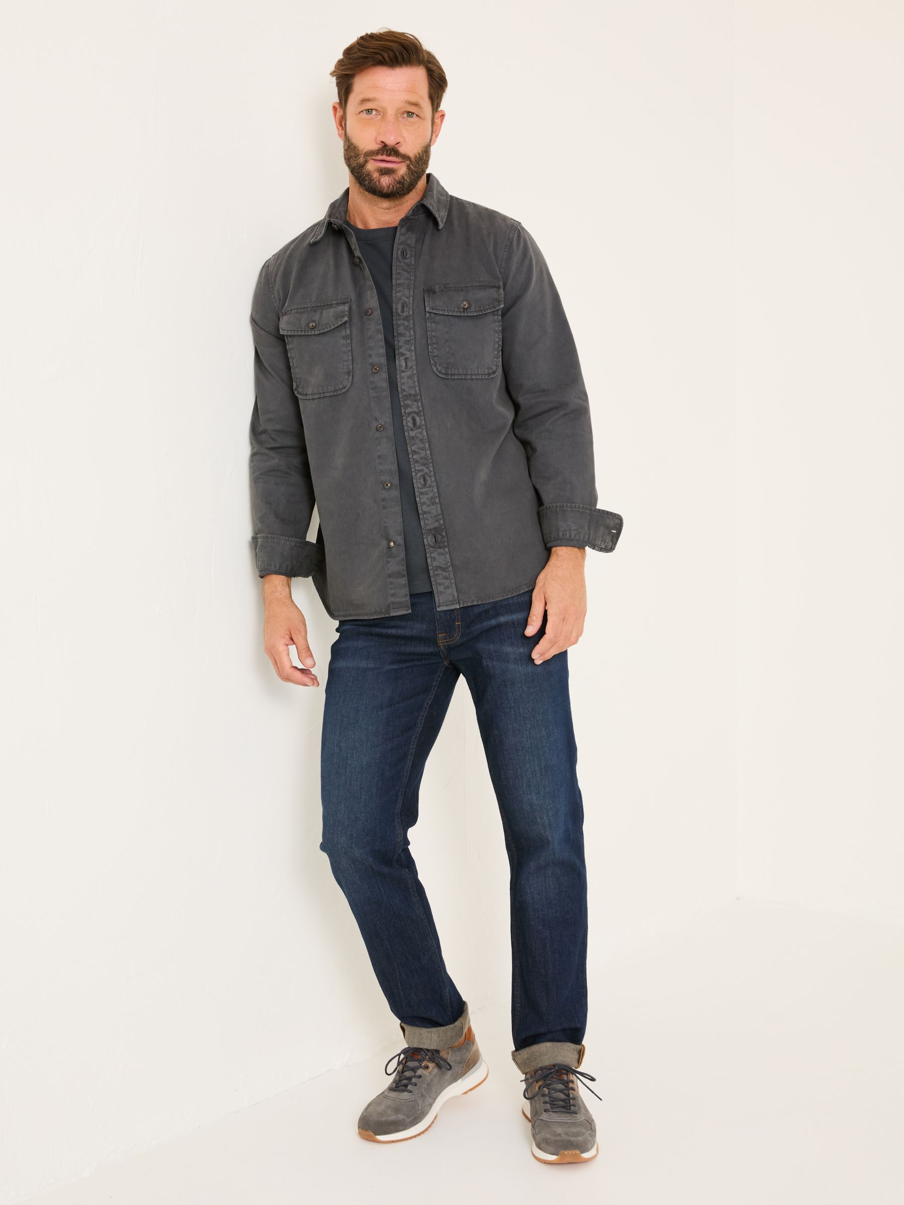 Filey Washed Black Long Sleeve Plain Shirt - Image 3 of 9