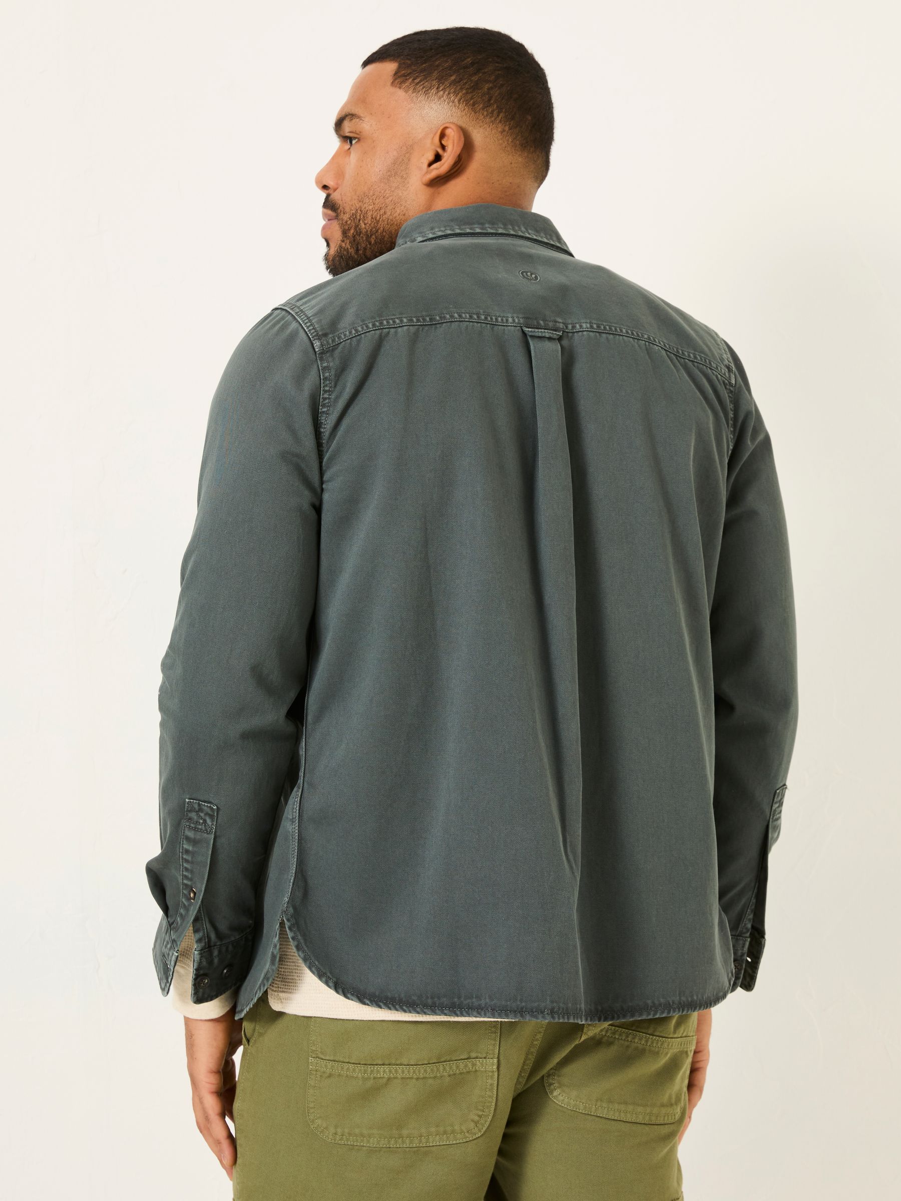 Filey Washed Black Long Sleeve Plain Shirt - Image 6 of 9