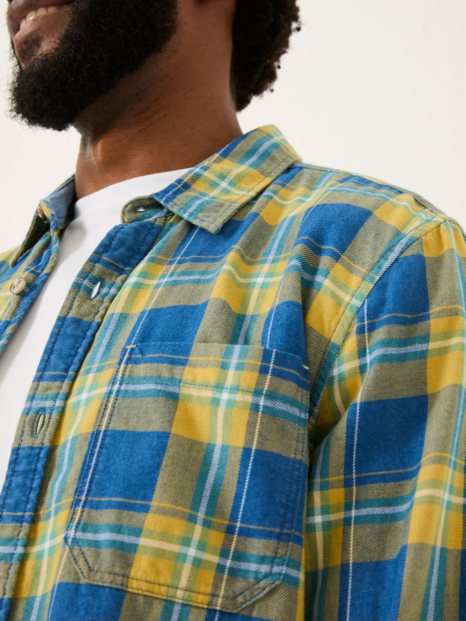 Yellow Long Sleeve Mead Check Shirt - Image 4 of 5