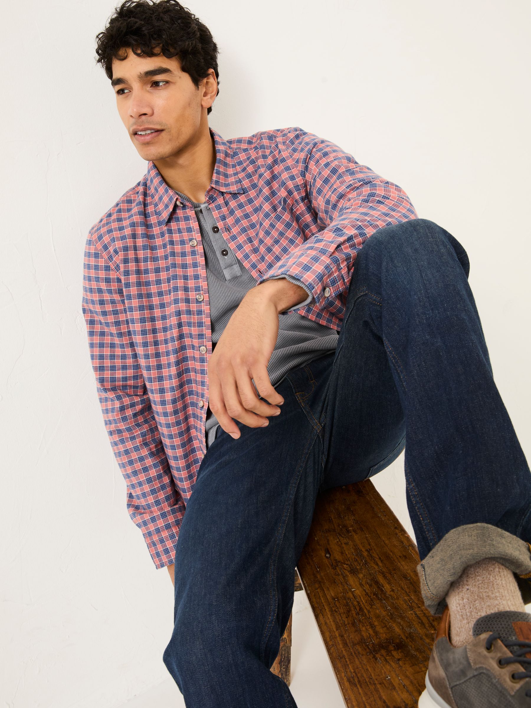 Sandy Dusky Pink Long Sleeve Check Shirt - Image 3 of 9