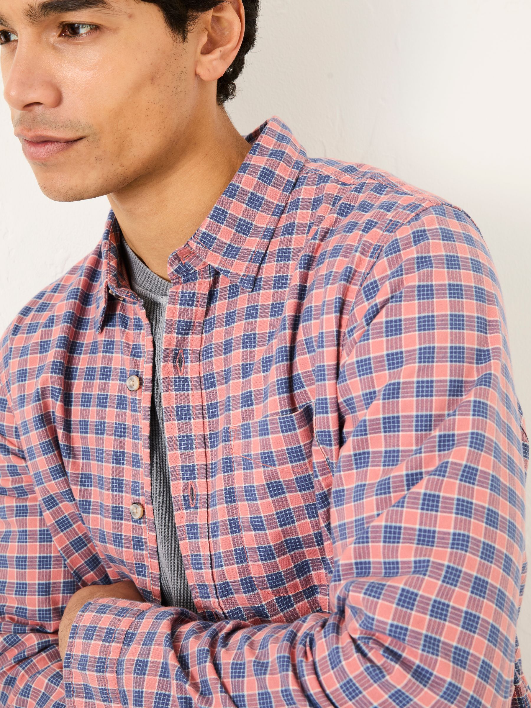 Sandy Dusky Pink Long Sleeve Check Shirt - Image 4 of 9