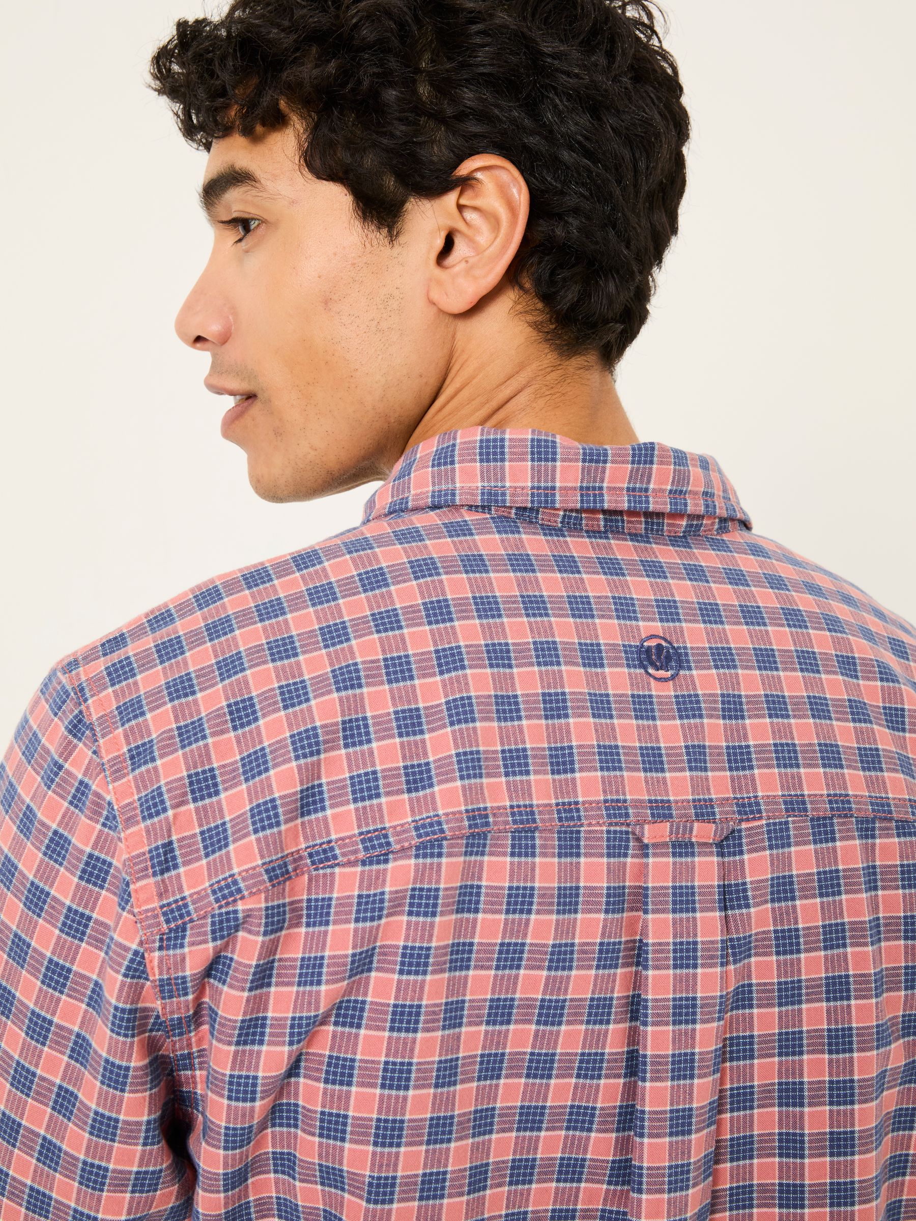 Sandy Dusky Pink Long Sleeve Check Shirt - Image 5 of 9
