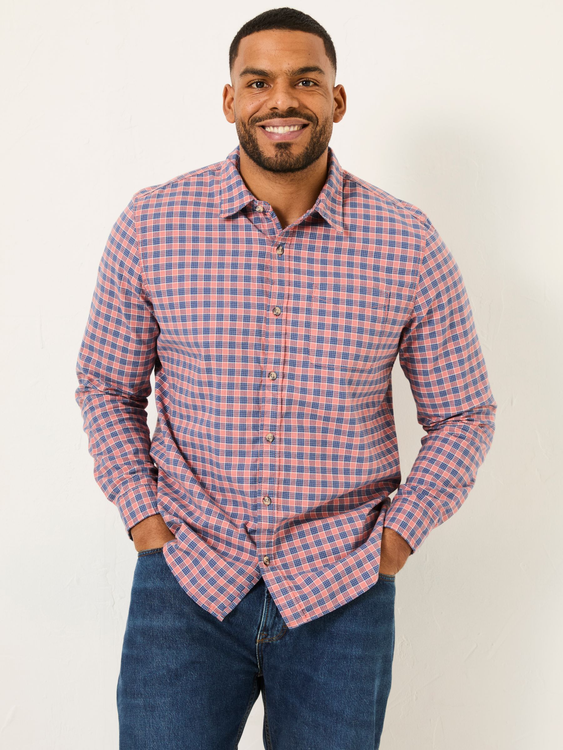 Sandy Dusky Pink Long Sleeve Check Shirt - Image 6 of 9