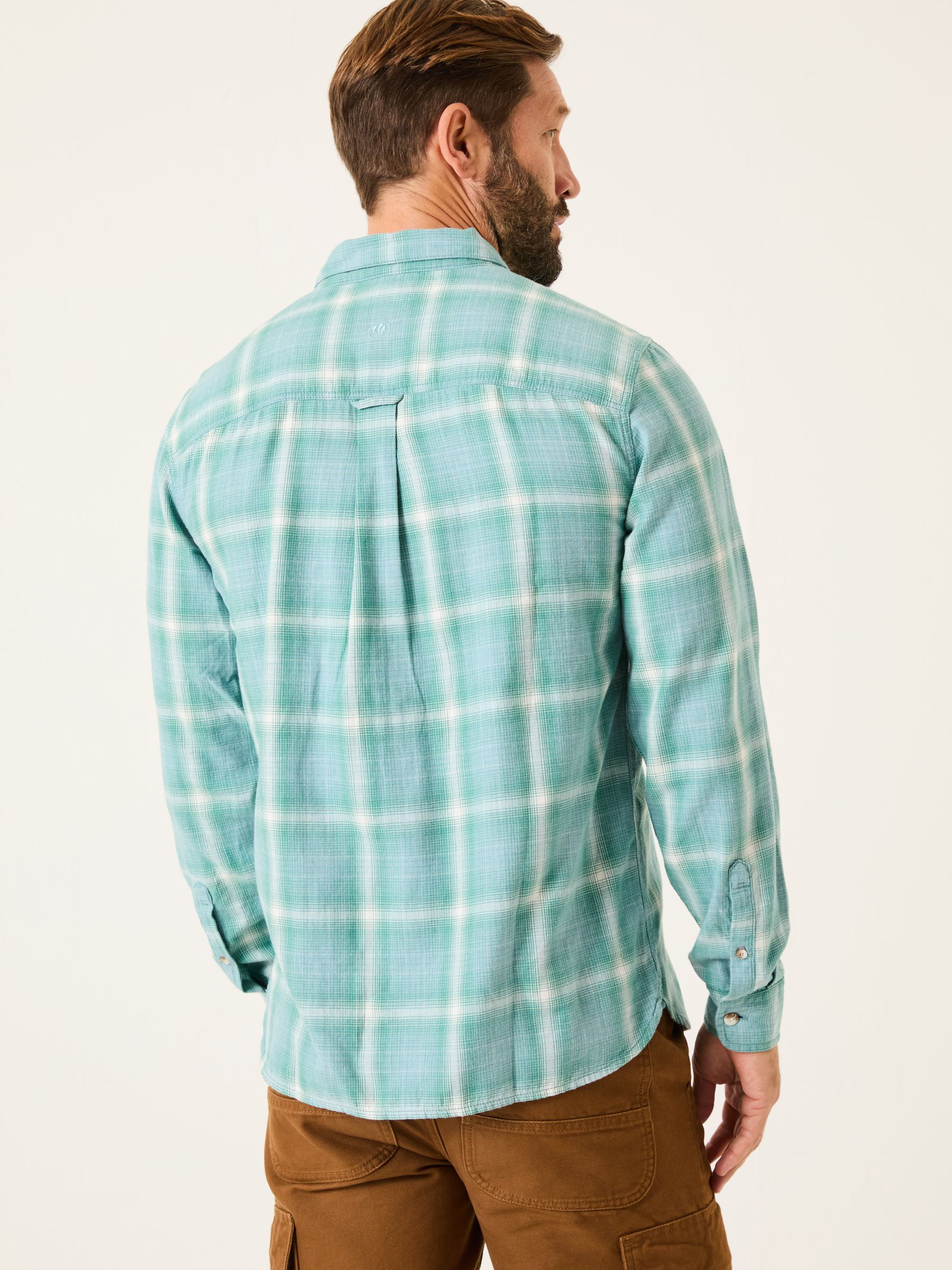 Light Teal Long Sleeve Earl Check Shirt - Image 2 of 5