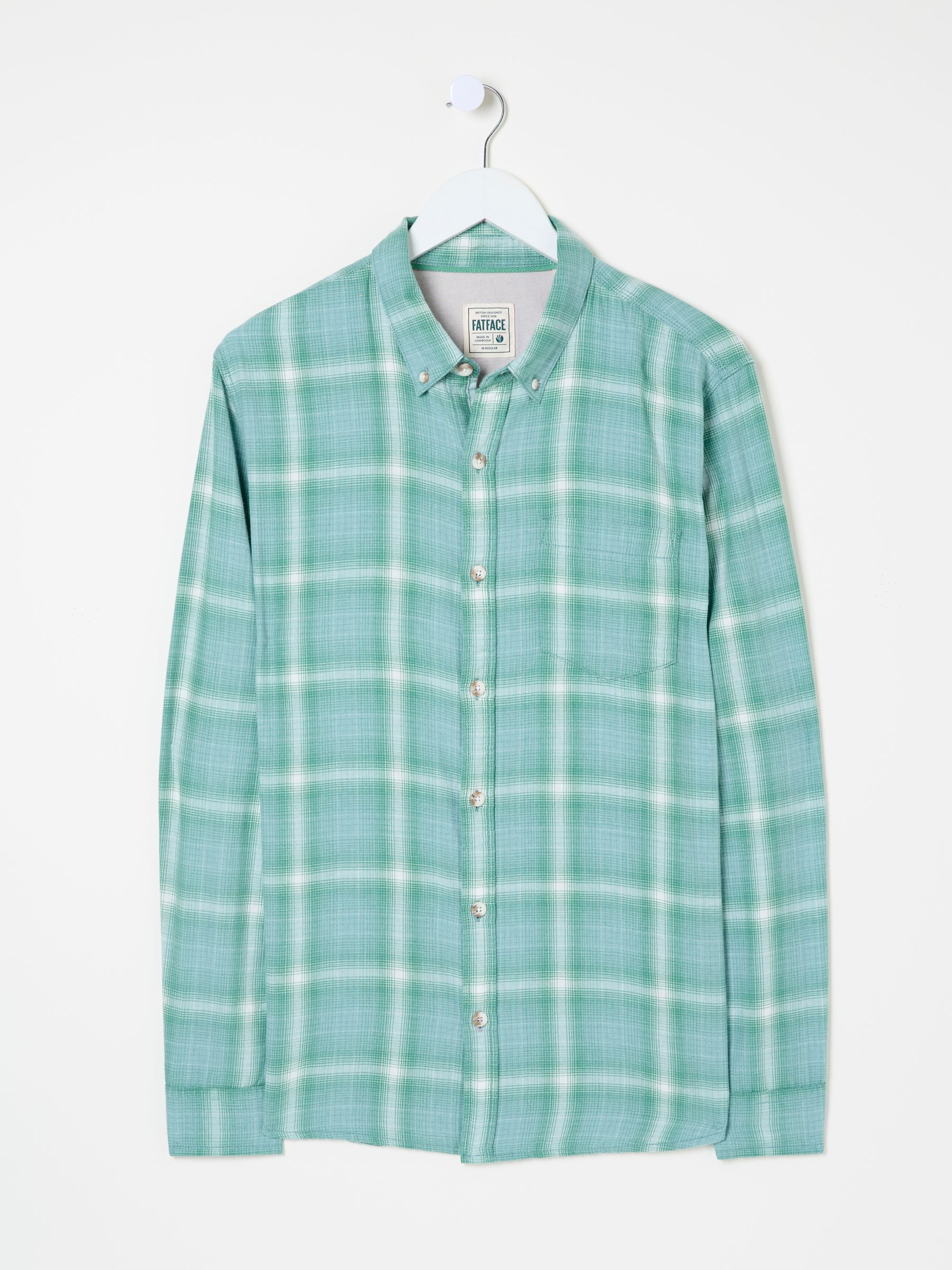 Light Teal Long Sleeve Earl Check Shirt - Image 5 of 5